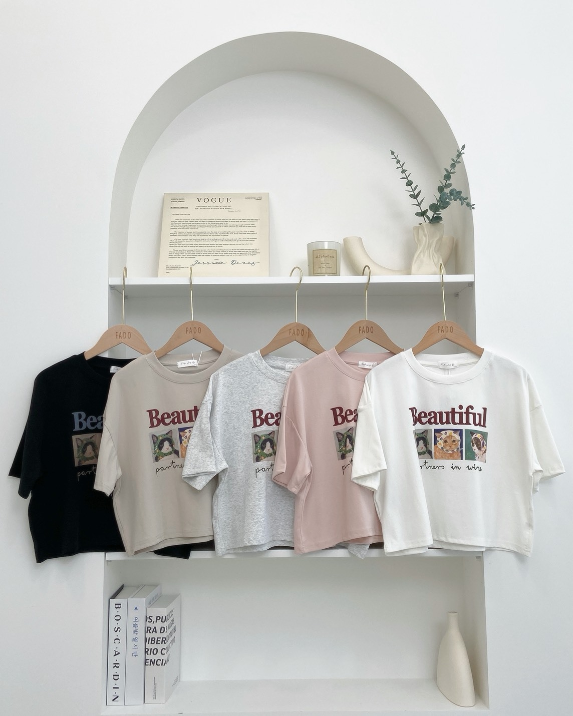 法朵Fado shop｜Beautiful三格喵喵短版T 0215115 五色