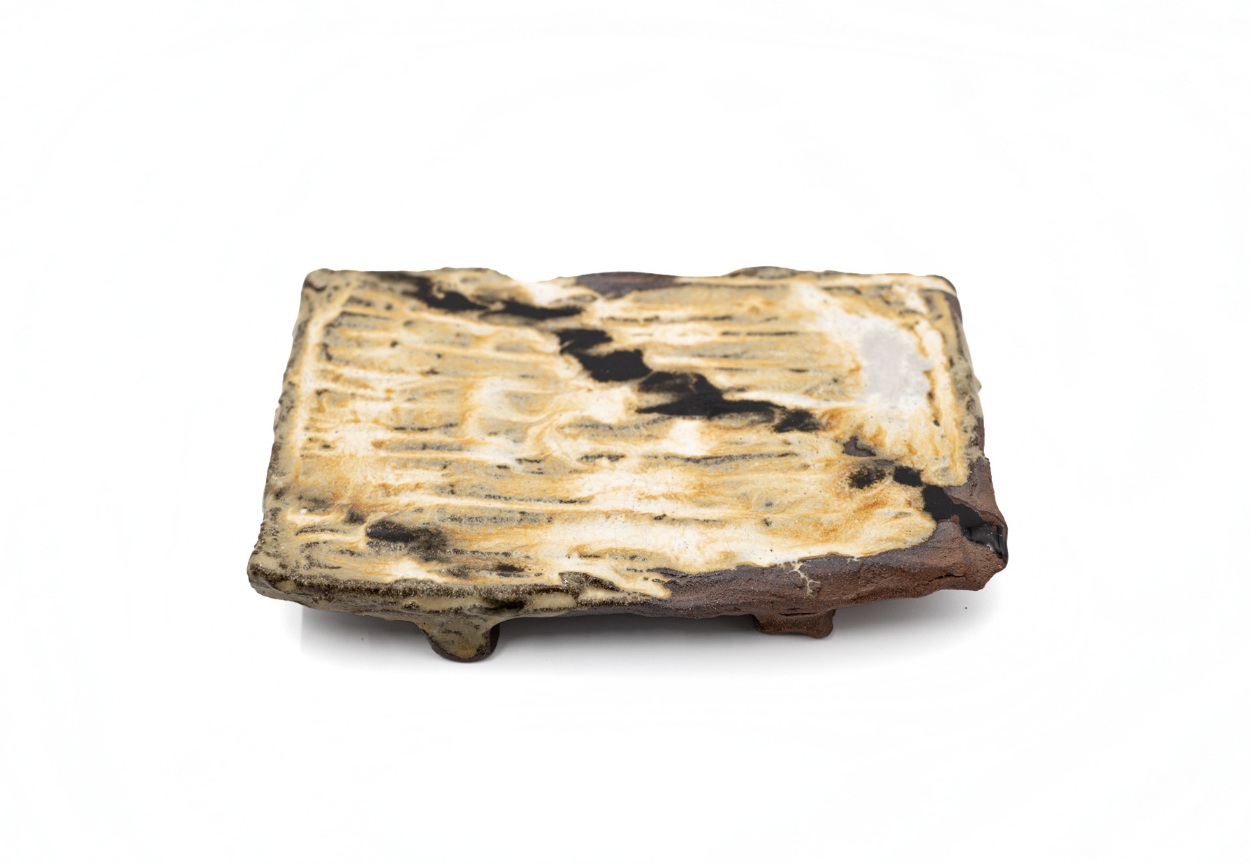 中野陶痴窯｜唐津燒 大皿 25.5 cm