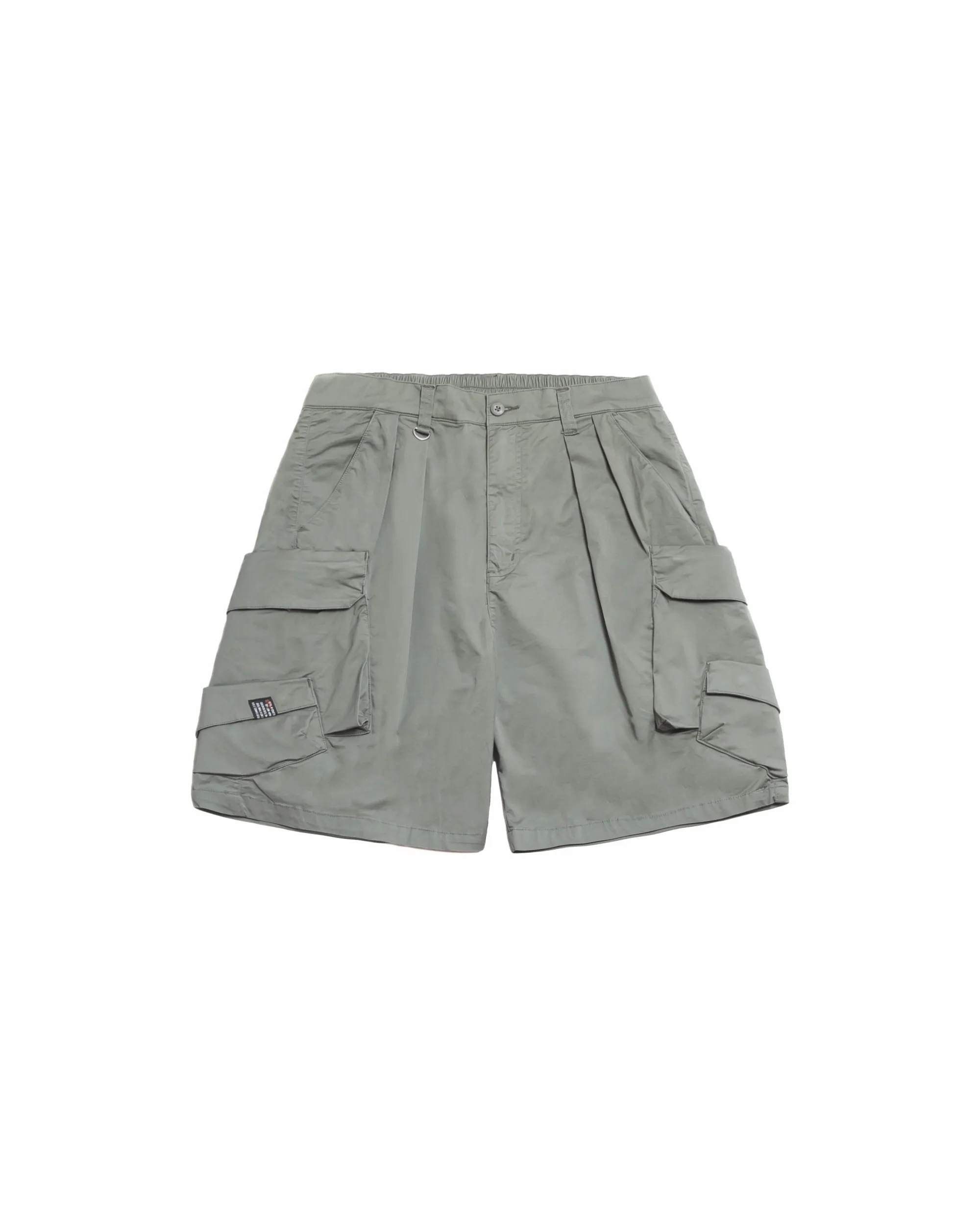 PERSEVERE DOUBLE POCKET SHORTS - GREY GREEN