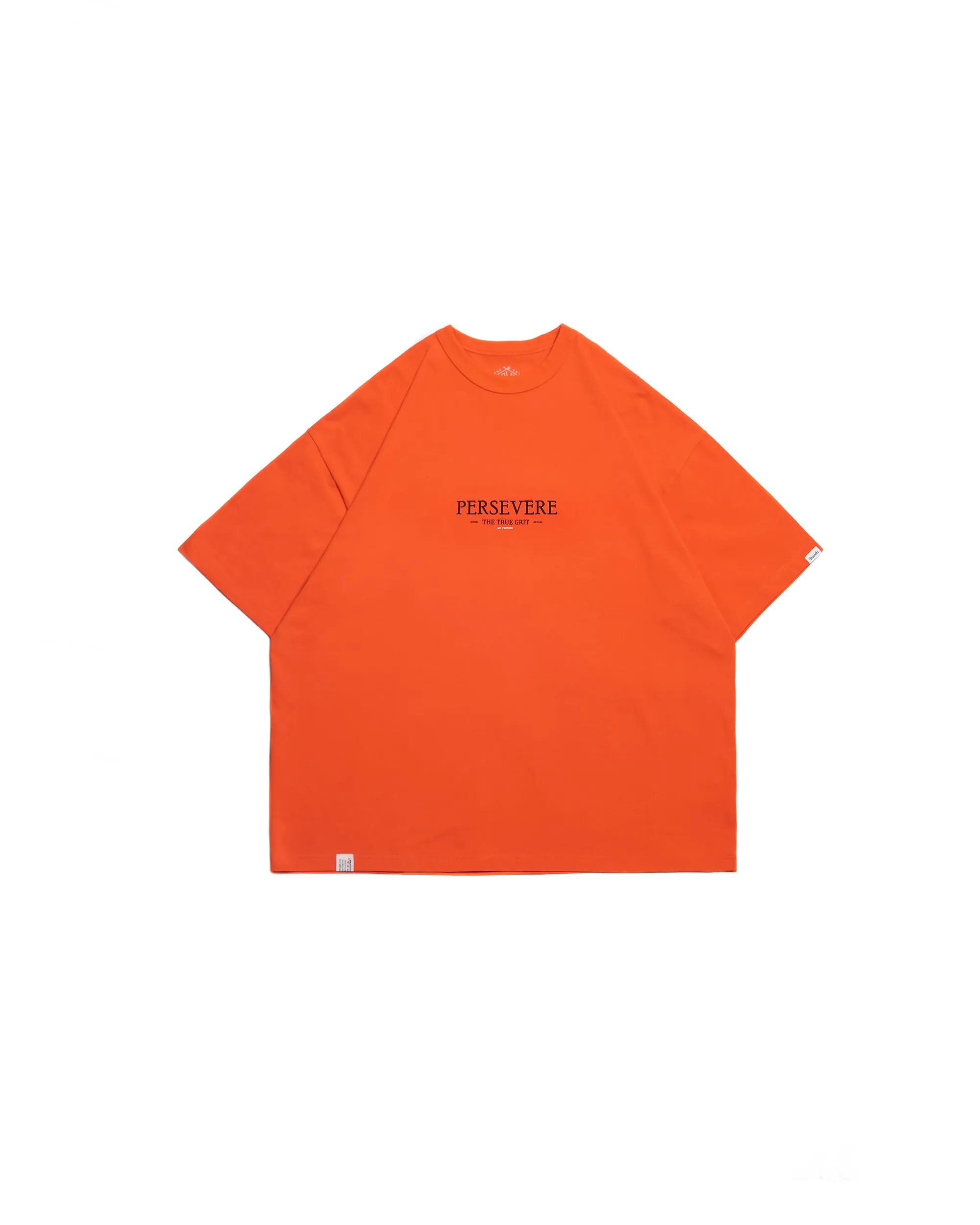 PERSEVERE MONOCHROME GRAPHIC PHOTO T-SHIRT - ORANGE
