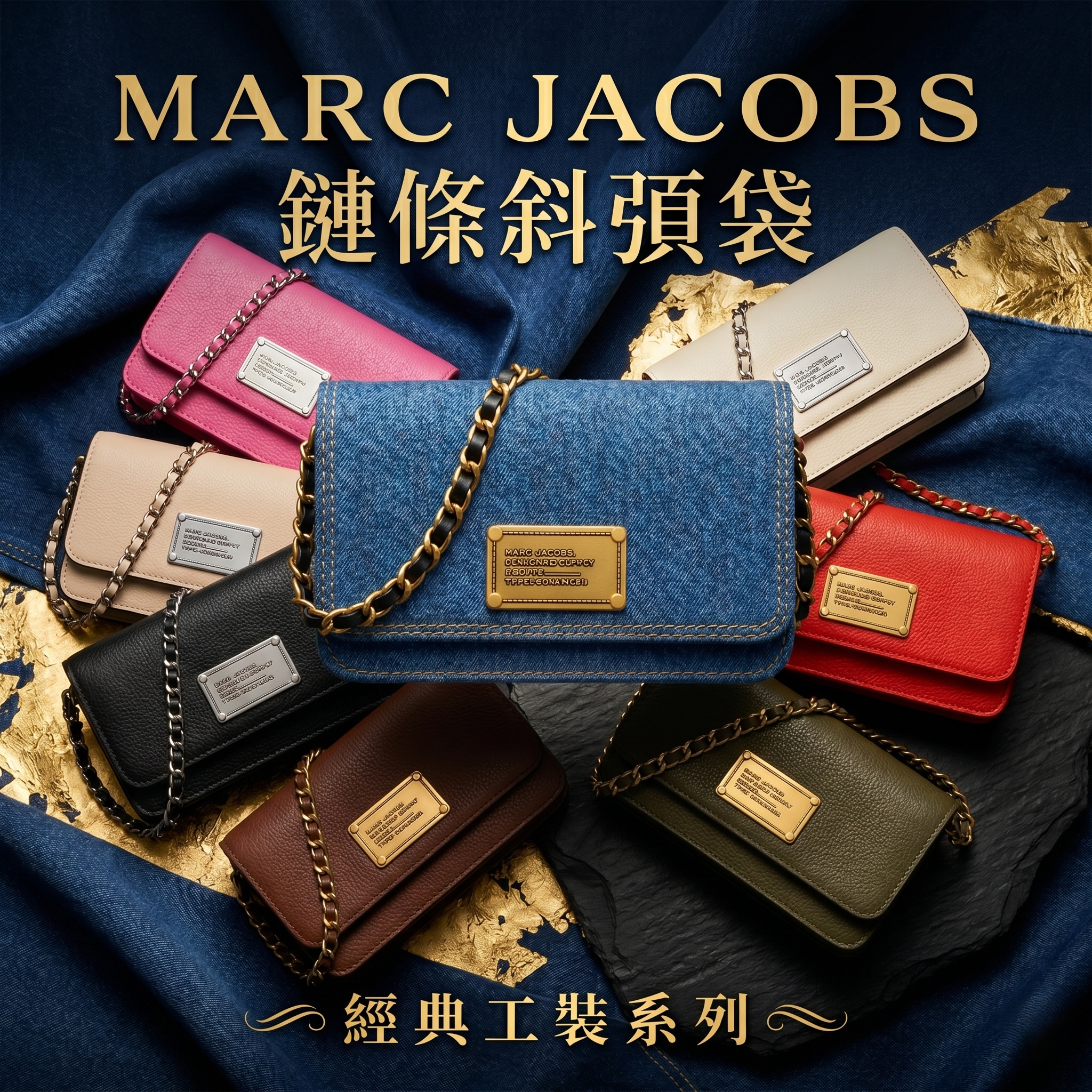 【直播】Marc Jacobs H052607 鏈條斜孭袋