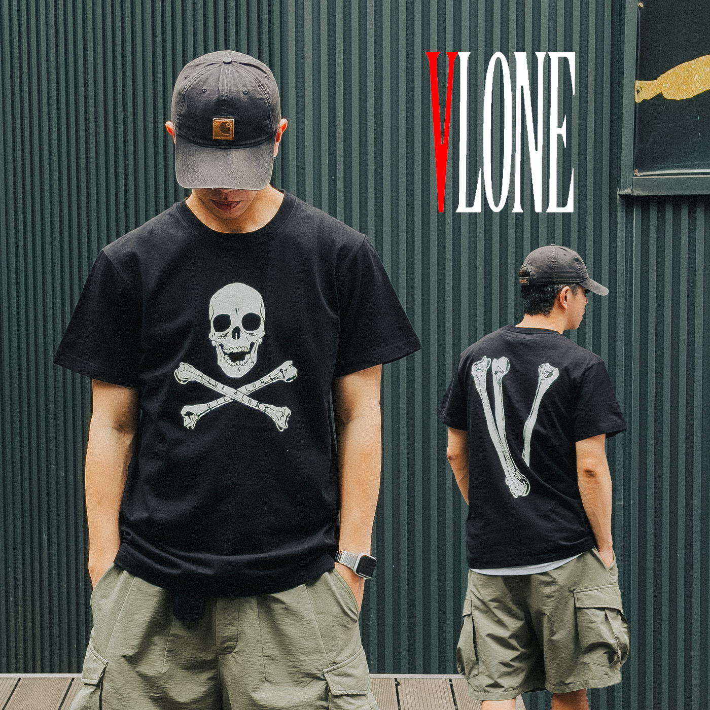 VLONE 骷髏交叉 短TEE