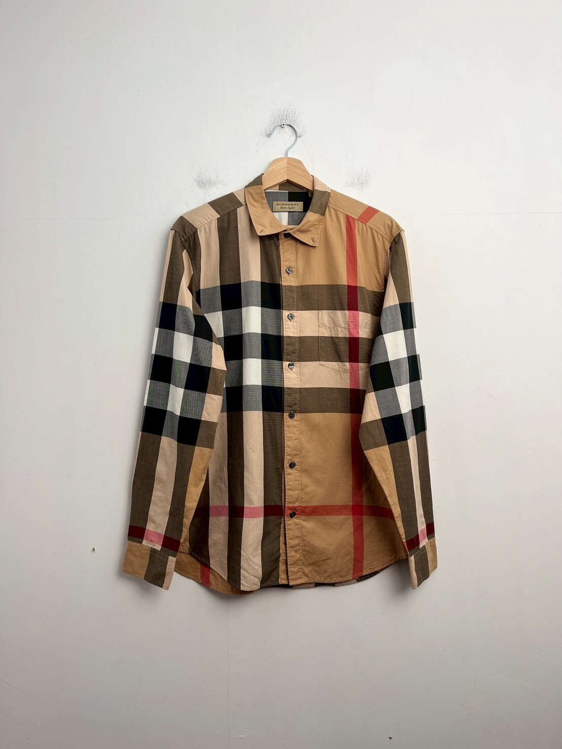 BURBERRY 4008385 FRED PKT COTTON SHIRT SIZE L