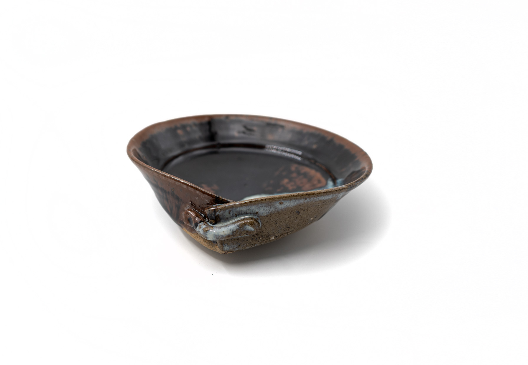 中野陶痴窯｜唐津燒 單口皿 15 cm
