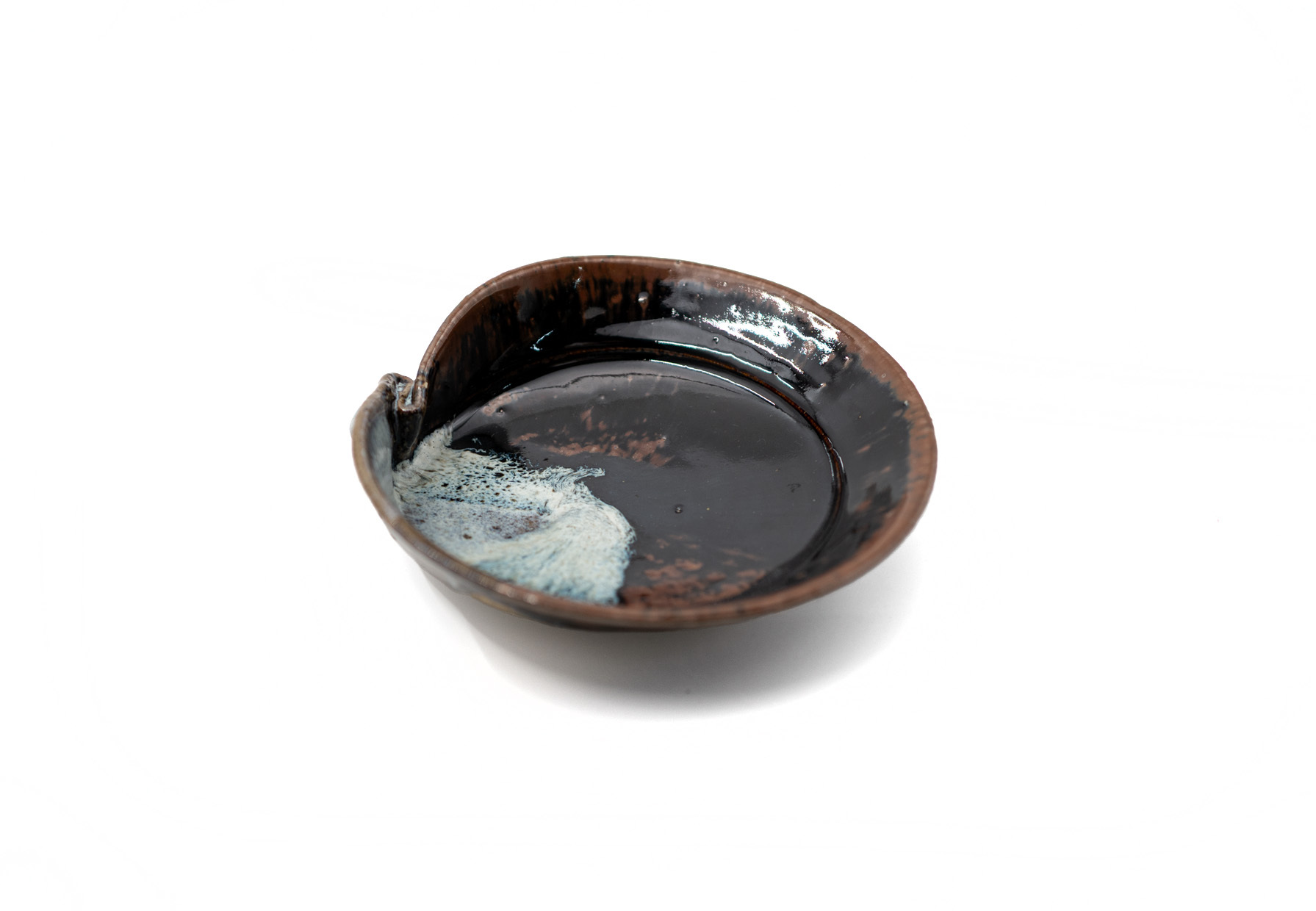 中野陶痴窯｜唐津燒 單口皿 15 cm