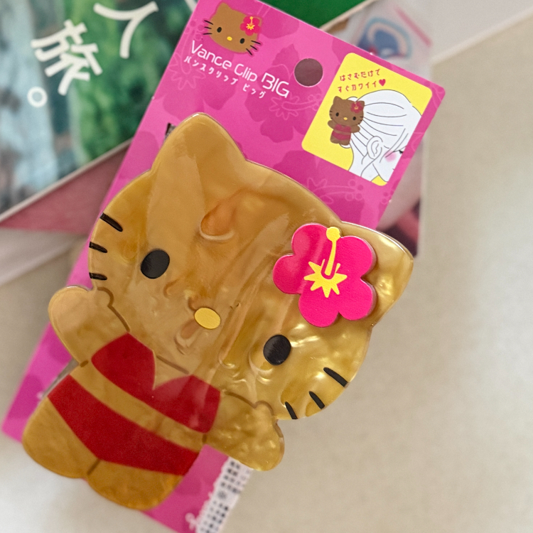 日本 SANRIO全身造型鯊魚夾 烤焦KITTY 183886