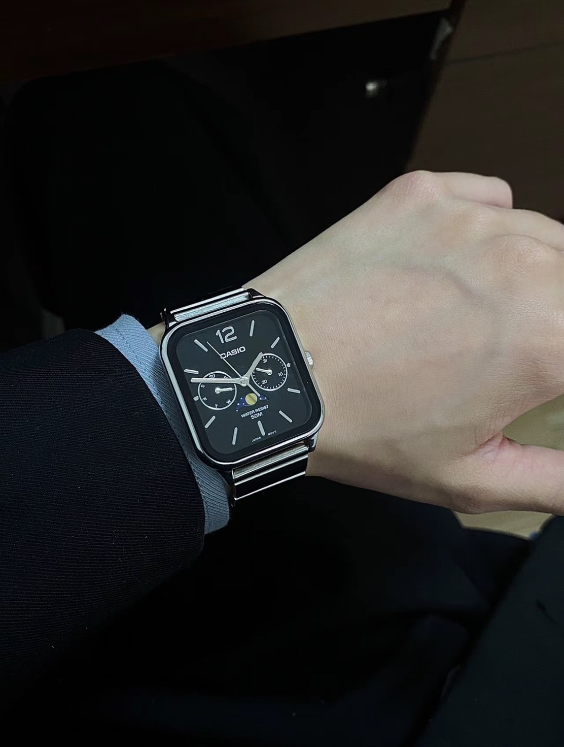 CASIO LINEAGE 月相 系列 石英機芯 鋼錶款 MTP-M305D