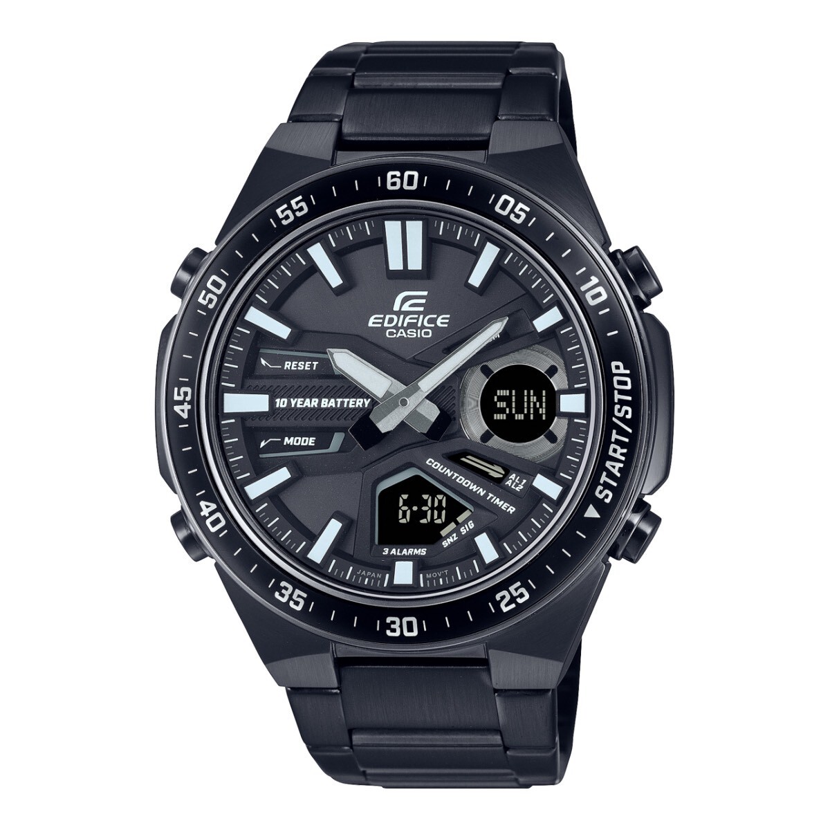 【 EDIFICE】 運動風雙顯腕錶 EFV-C110DC-1A 46.9mm 現代鐘錶