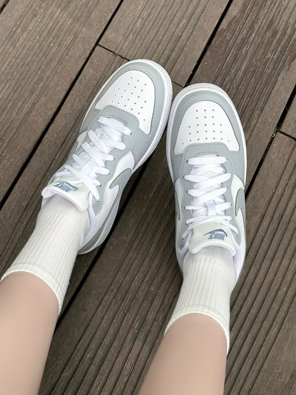 NIKE COURT BOROUGH RECRAFT GS 白灰 D I OR灰 果凍底 冰晶底 大童鞋 IH4519-100 / 調貨