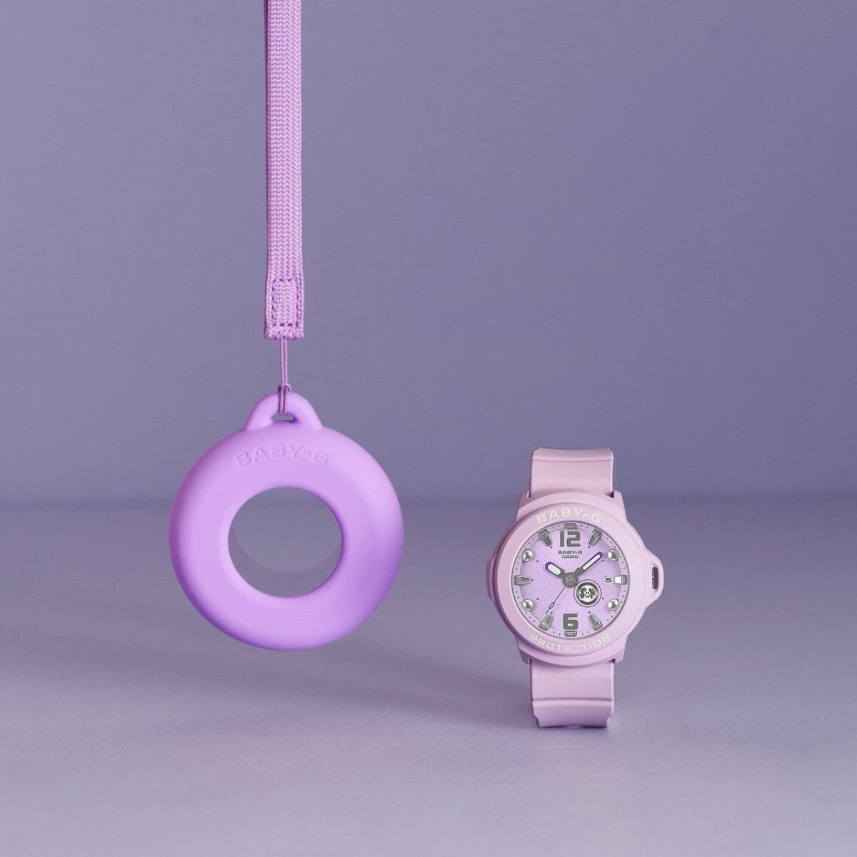 【BABY-G+PLUS】 手錶&吊飾趣味腕錶BGA-15K-6A 42.4mm 現代鐘錶