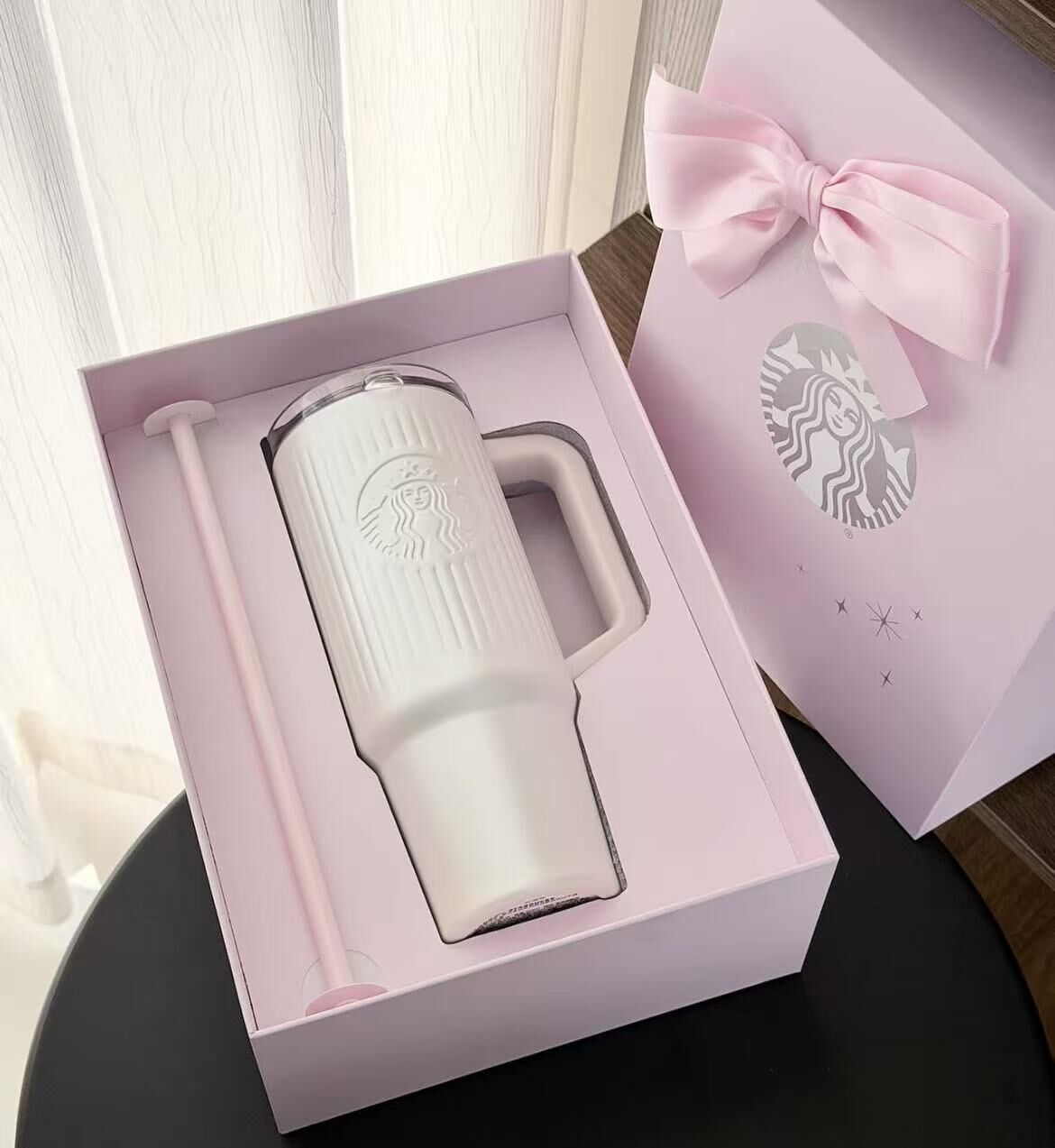 【預購】STARBUCKS 星巴克 大容量 吸管杯 高顏質 櫻花粉 910ml