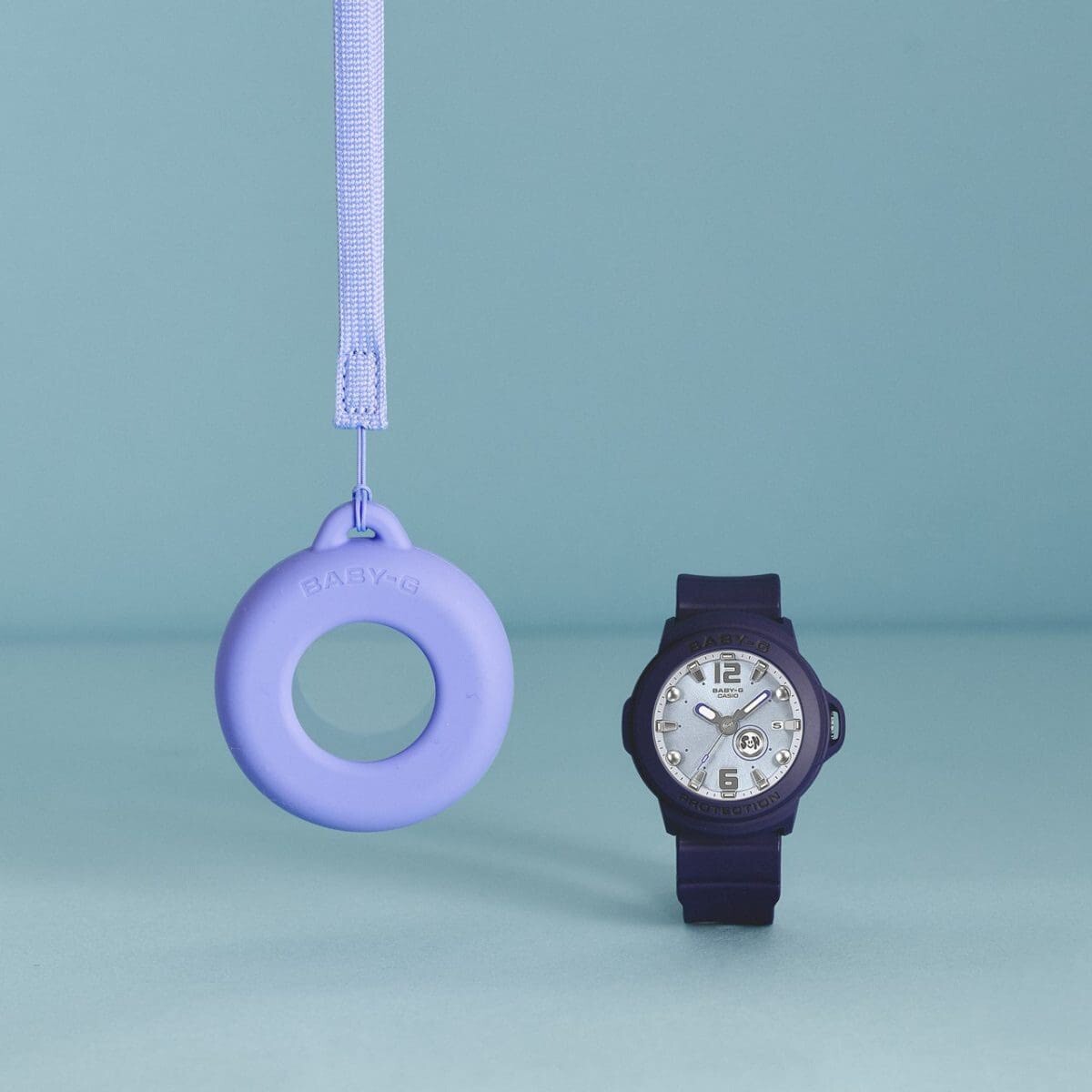 【BABY-G+PLUS】 手錶&吊飾趣味腕錶 BGA-15K-2A 42.4mm 現代鐘錶
