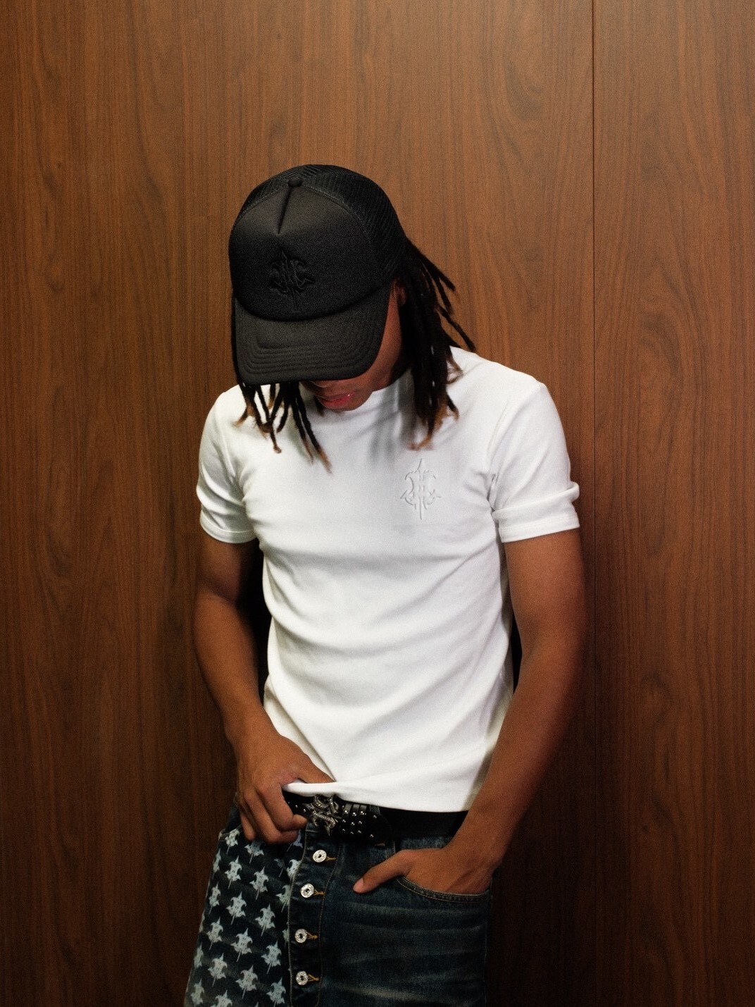 ATONE STUDIO 發泡刺繡皇家Logo卡車帽 網帽 26SS BLACK ON BLACK PUFFER TRUCKER HAT