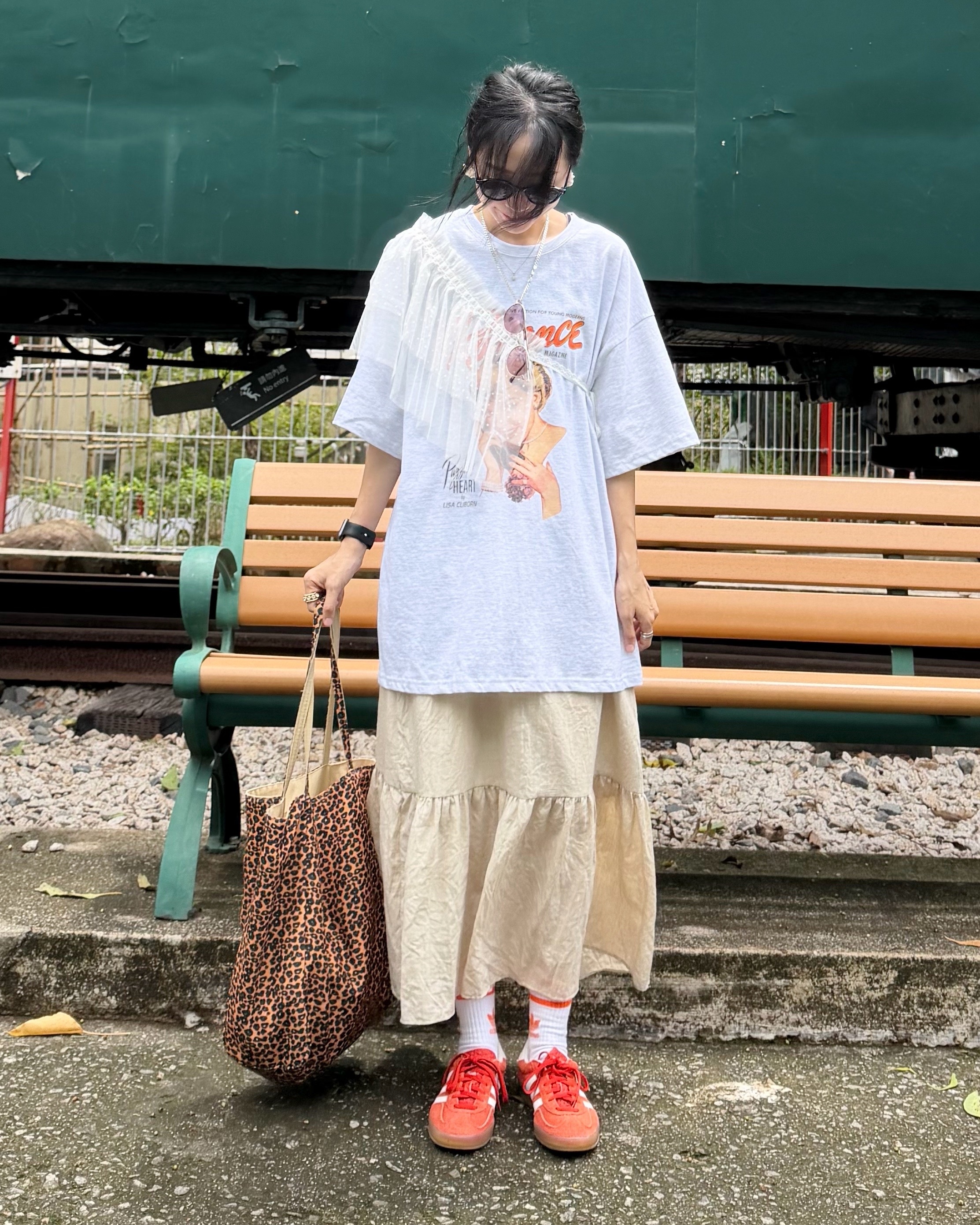 5月新品♥免熨暗格紋sk[全橡筋腰]