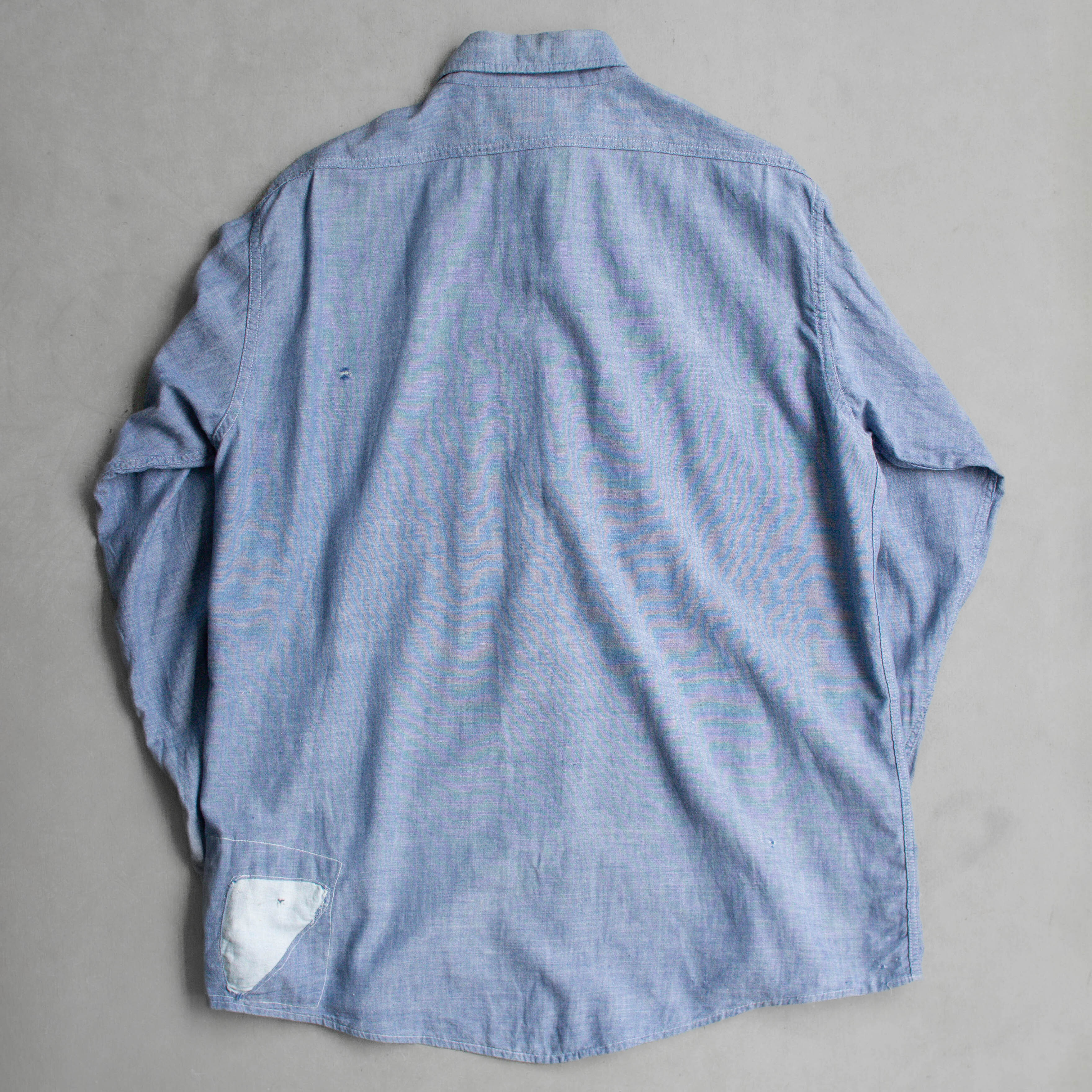 50S JC PENNEY CHAMBRAY WORK SHIRT 美國製 淺藍 青年布 長袖 工作襯衫