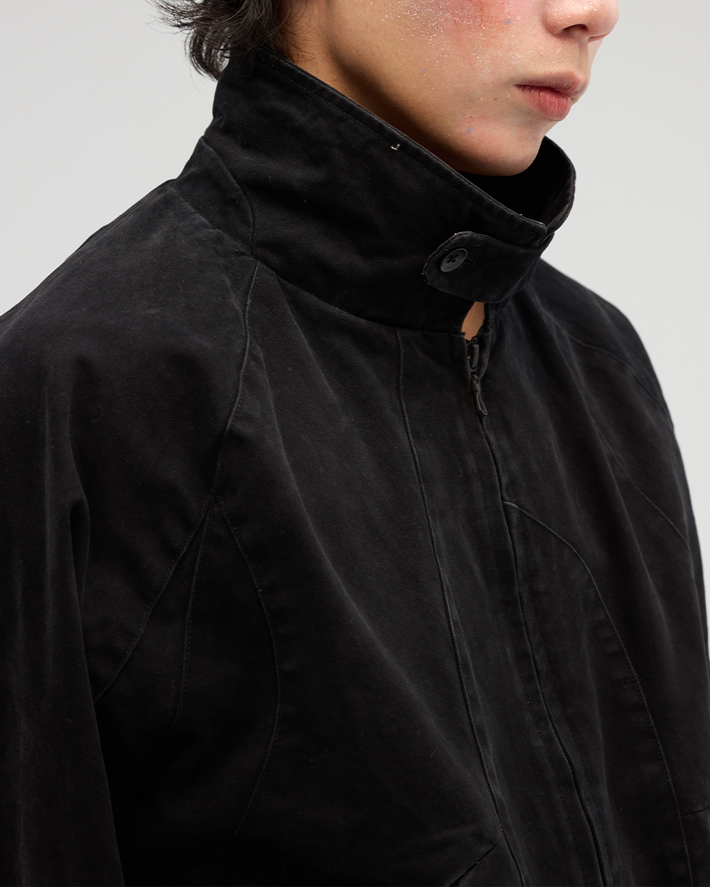 Vacant｜ES0184 - Washed Harrington Jacket (Black)