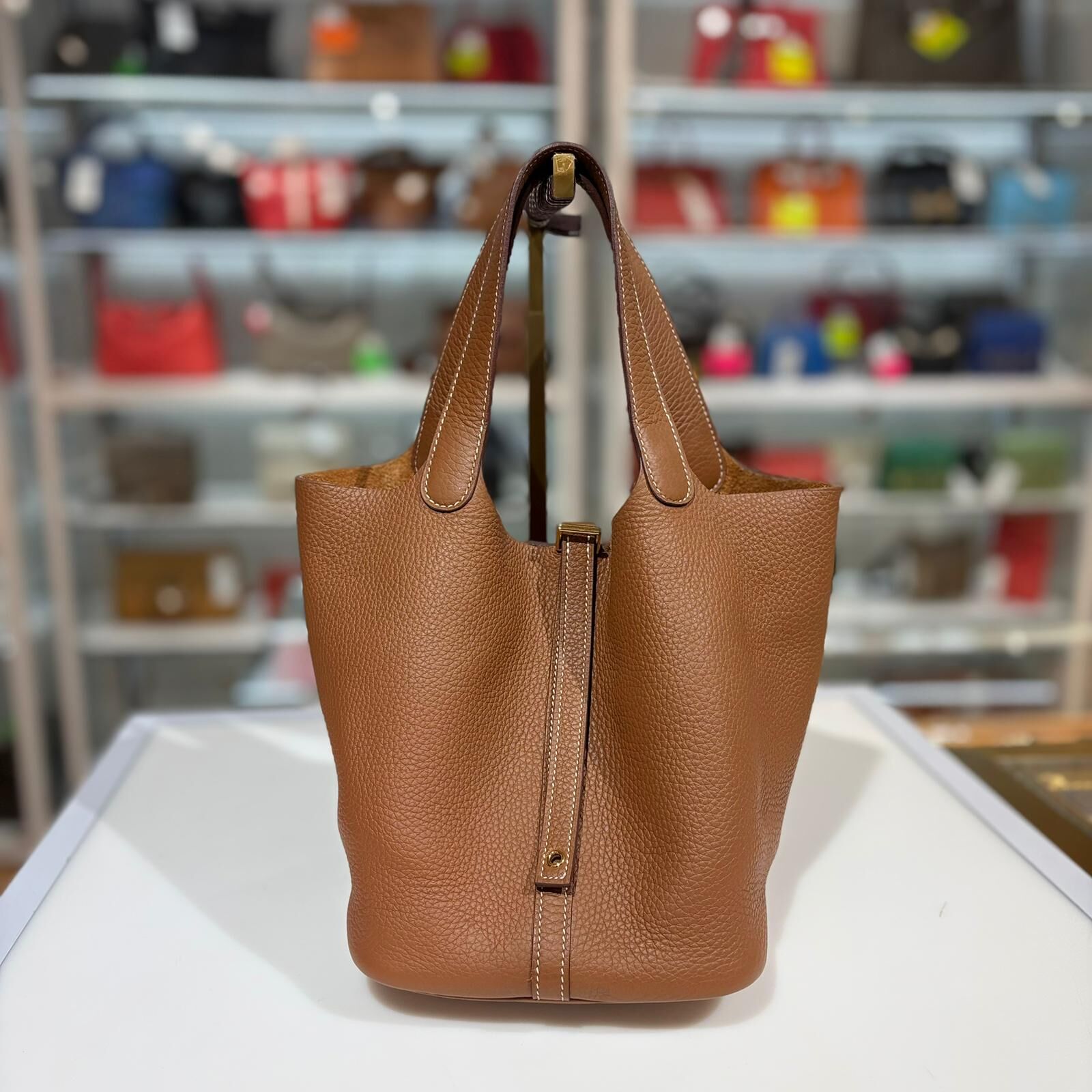98%NEW二手HERMES PICOTIN 22 W刻 GOLD GOLD TC 金金 #P22 #愛馬仕菜籃子 #香榭站正品