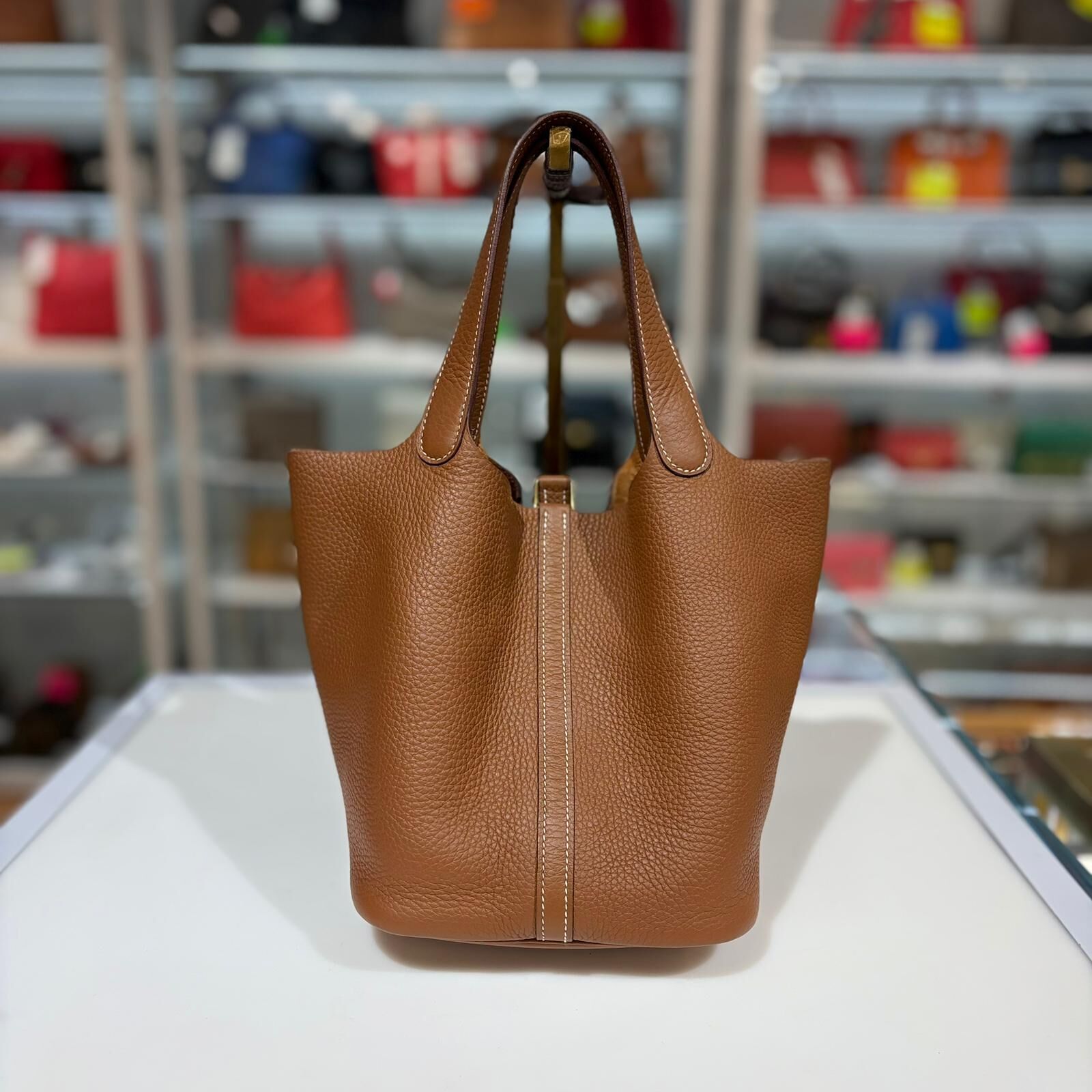 98%NEW二手HERMES PICOTIN 22 W刻 GOLD GOLD TC 金金 #P22 #愛馬仕菜籃子 #香榭站正品