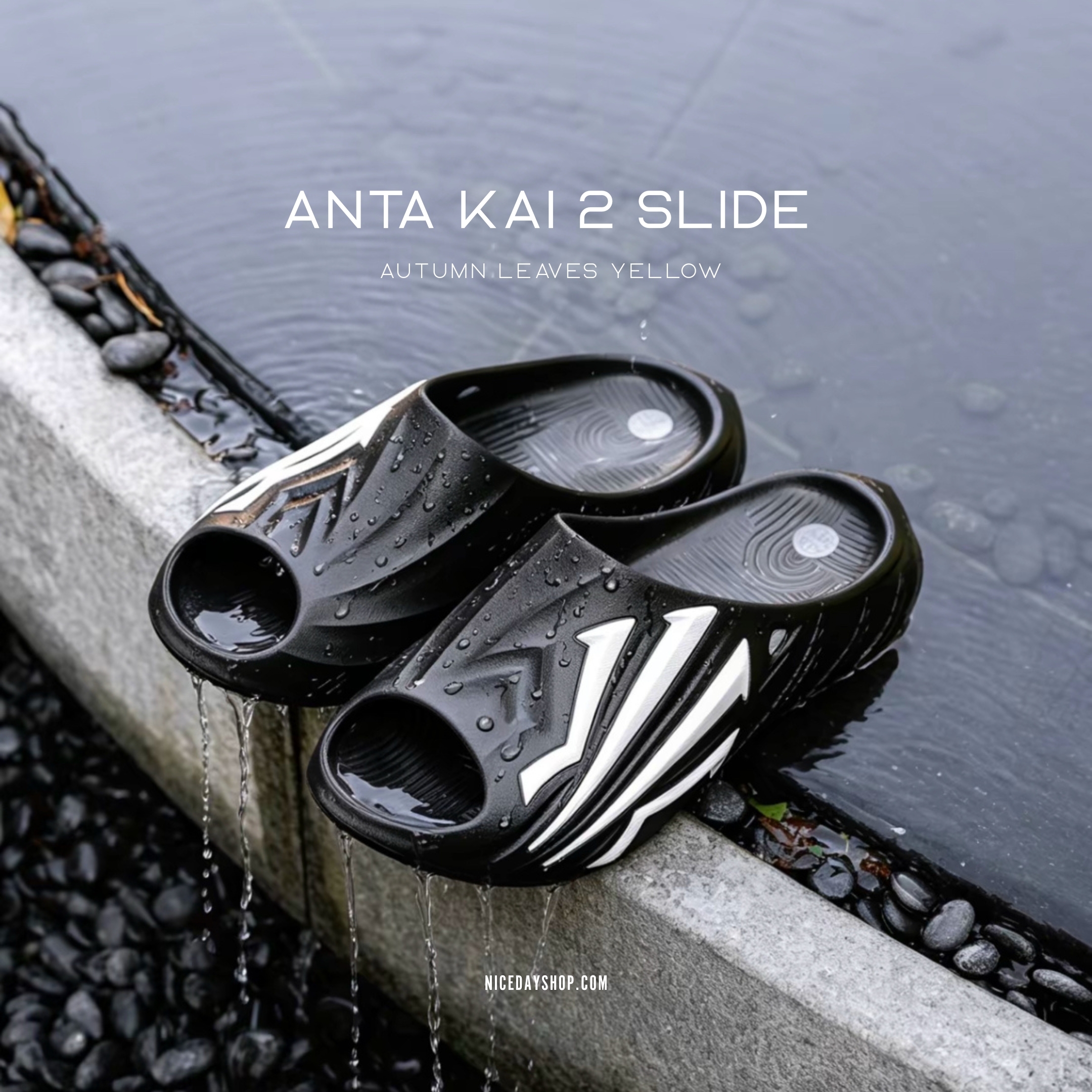 NICEDAY 代購 Anta Hela Slide 2 黑白 歐文 拖鞋 912631822s-2
