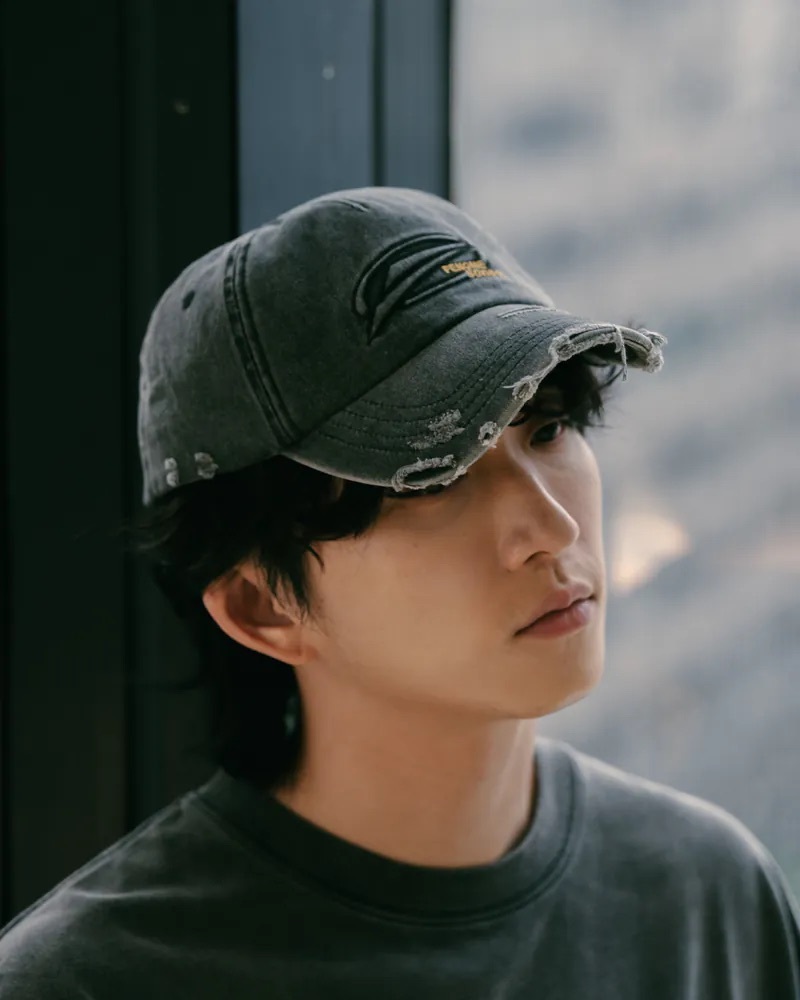 FM x sense HONOR YOUR TRUTH Destroy Washed Logo Cap