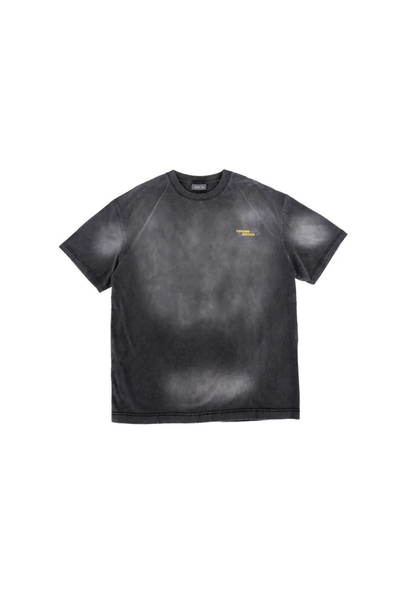 FM x sense HONOR YOUR TRUTH Fade Wash OG Logo SS - Coal Black