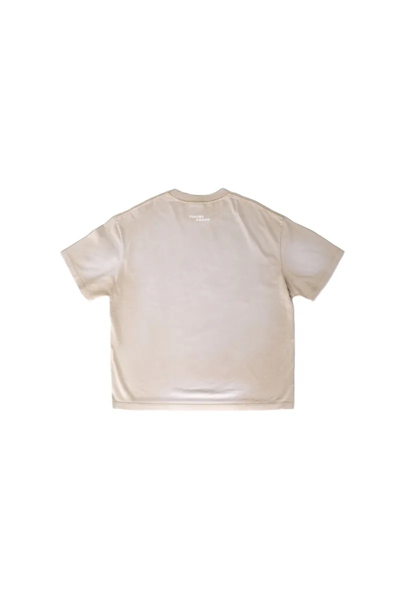 FM x sense HONOR YOUR TRUTH Washed Boxy Cut SS - Clay