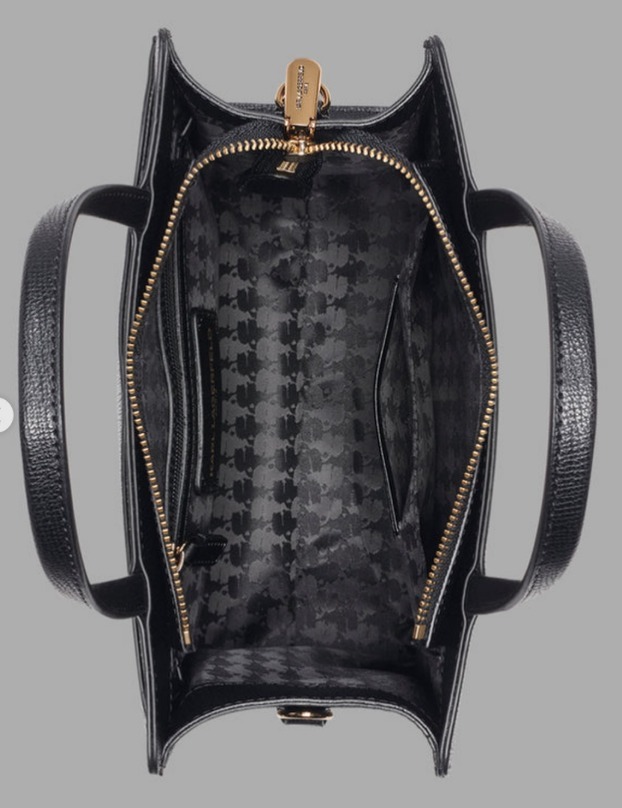 [S] KARL LAGERFELD BLACK/GOLD L6AD68BJ-BGD MAYBELLE SATCHEL WITH CHOUPETTE CHARM, 198913620139 (SKL1649)