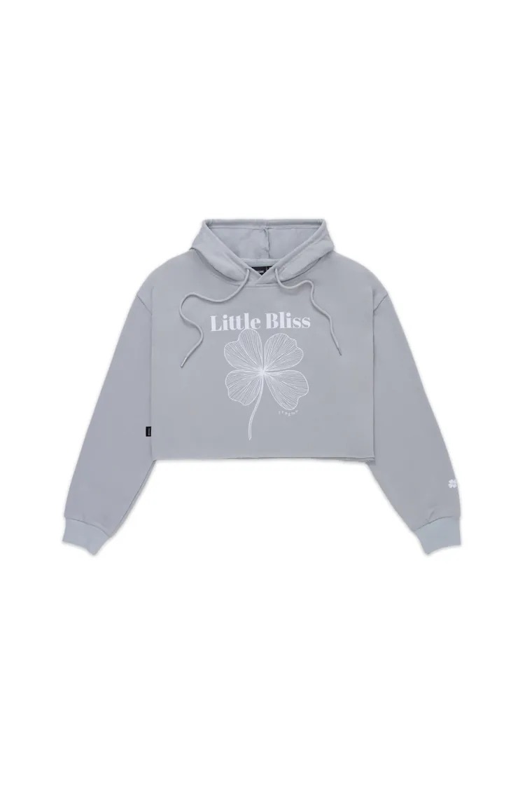 Little Bliss Cropped Hoodie - Grayish blue