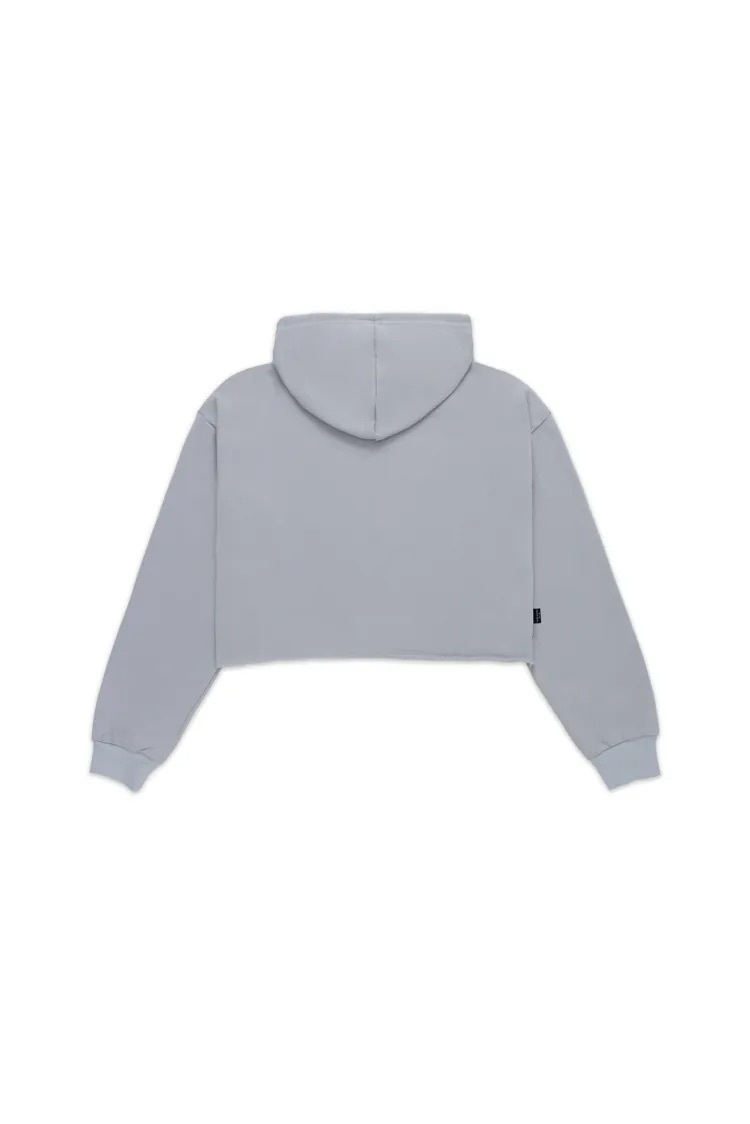 Little Bliss Cropped Hoodie - Grayish blue