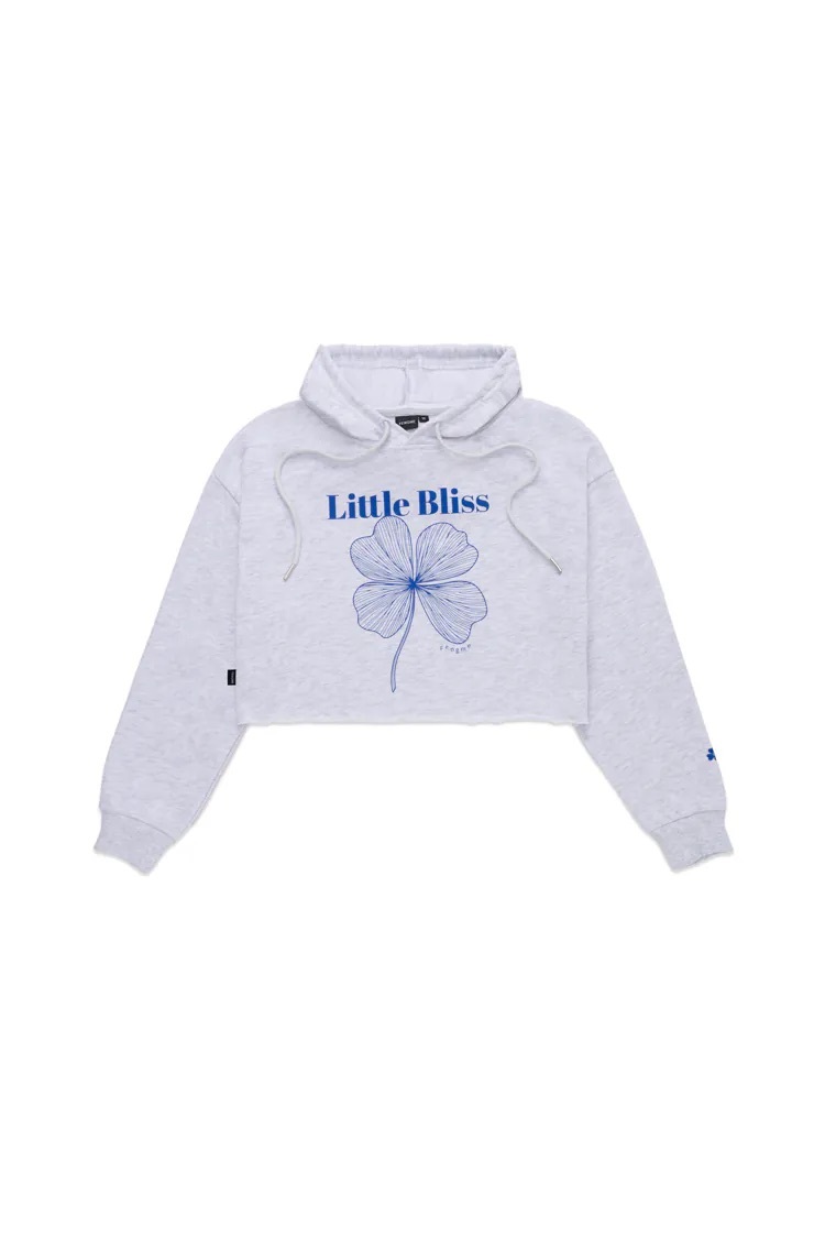 Little Bliss Cropped Hoodie - Gray