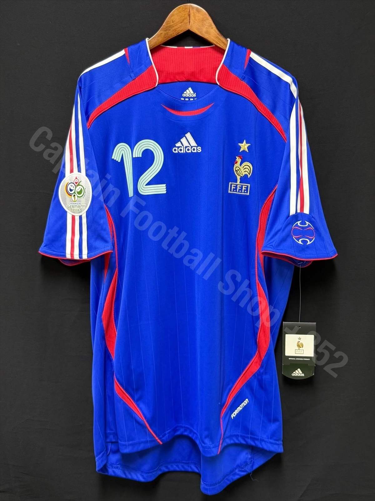 (BNWT) France 2006 FIFA World Cup Adidas Home Player Issue Shirt #12 HENRY