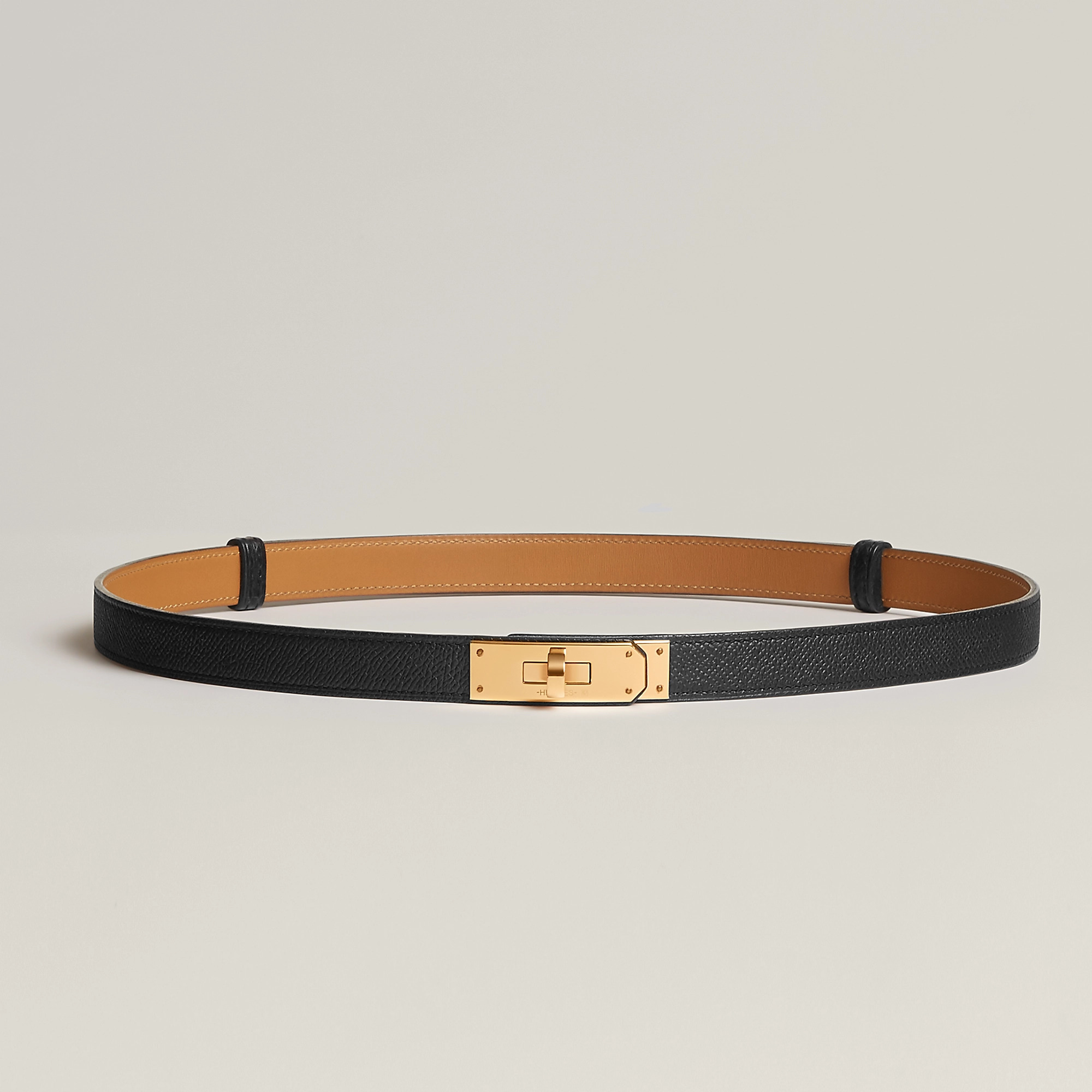 Hermes Kelly belt noir F 黑金