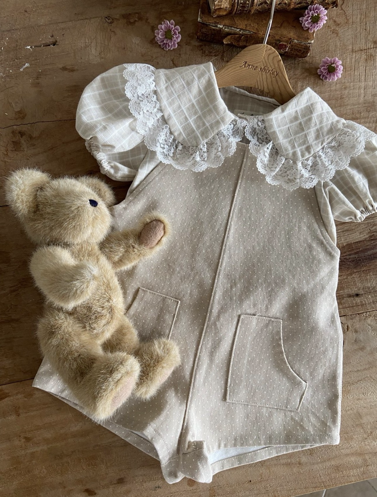 Anne Shirley Polka Dot Overalls