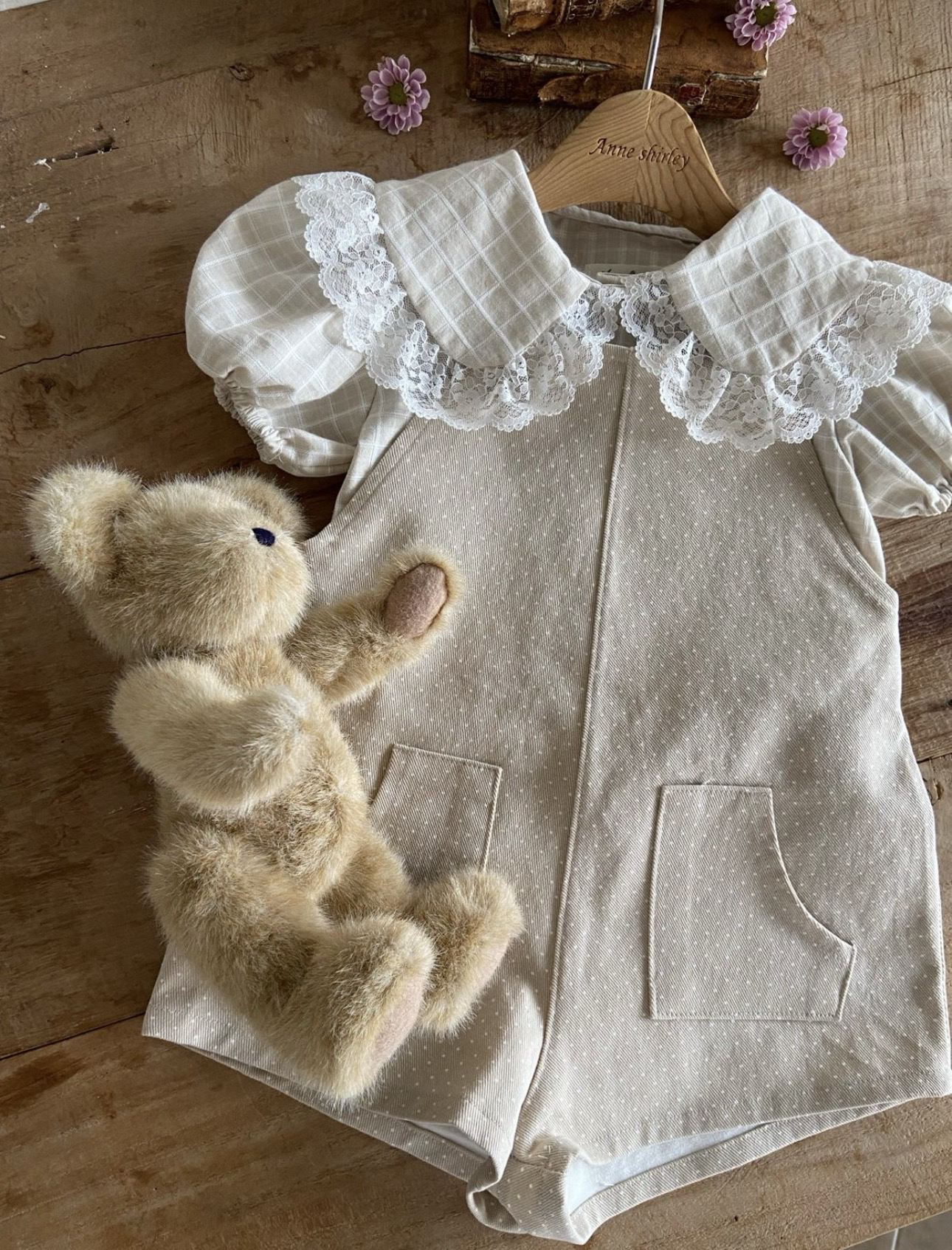 Anne Shirley Polka Dot Overalls
