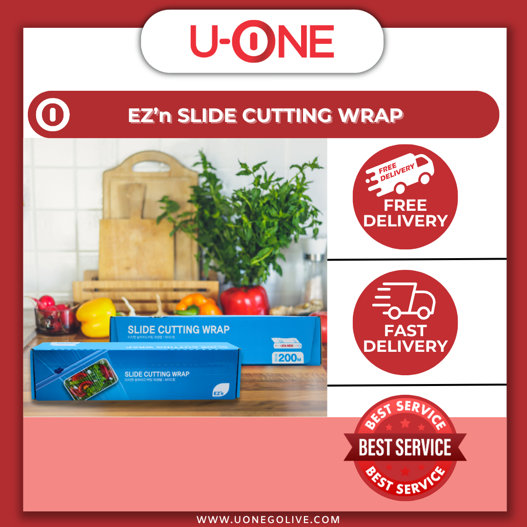 U-ONE | Korea | EZ'n | Slide Cutting Food Wrap | 30cm x 200m