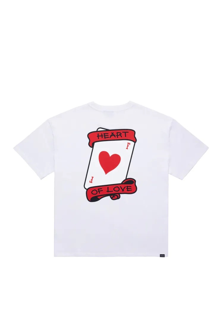 HEART OF LOVE Playing Cards T-shirt - White