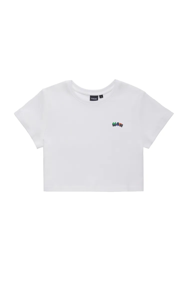 WAH Cropped Top - White