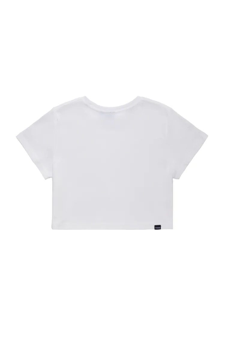 WAH Cropped Top - White