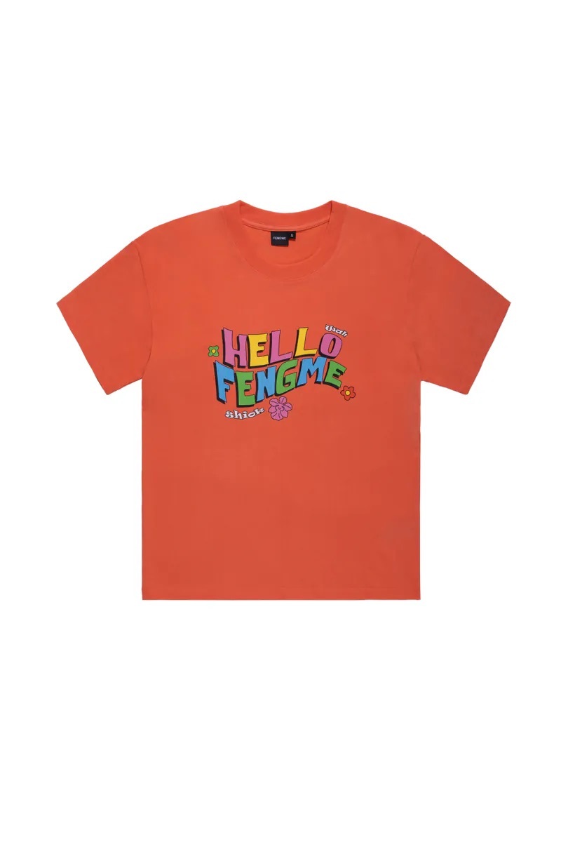 HELLO FENGME T-shirt - Orange