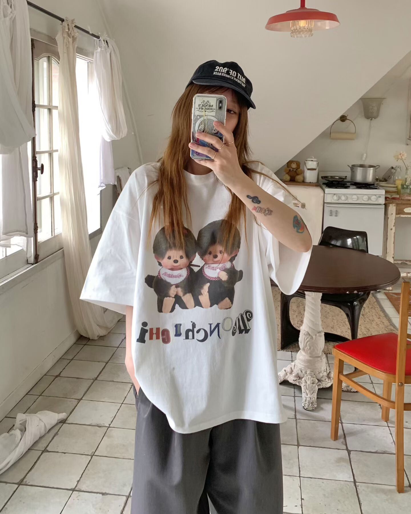 韓國連線蒙奇奇情侶OVER SIZE T