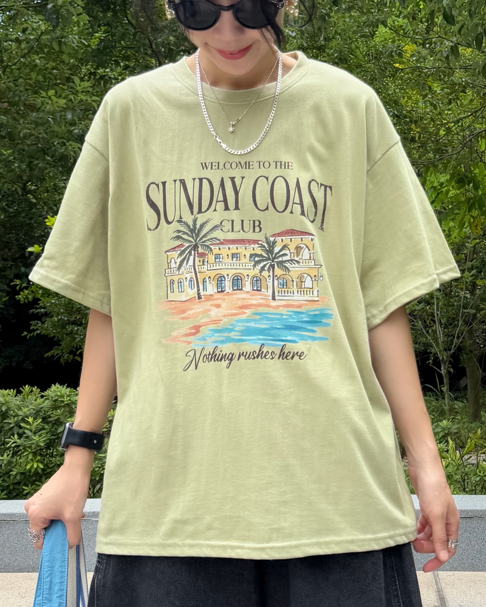 5月新品♥over size圖案Tee