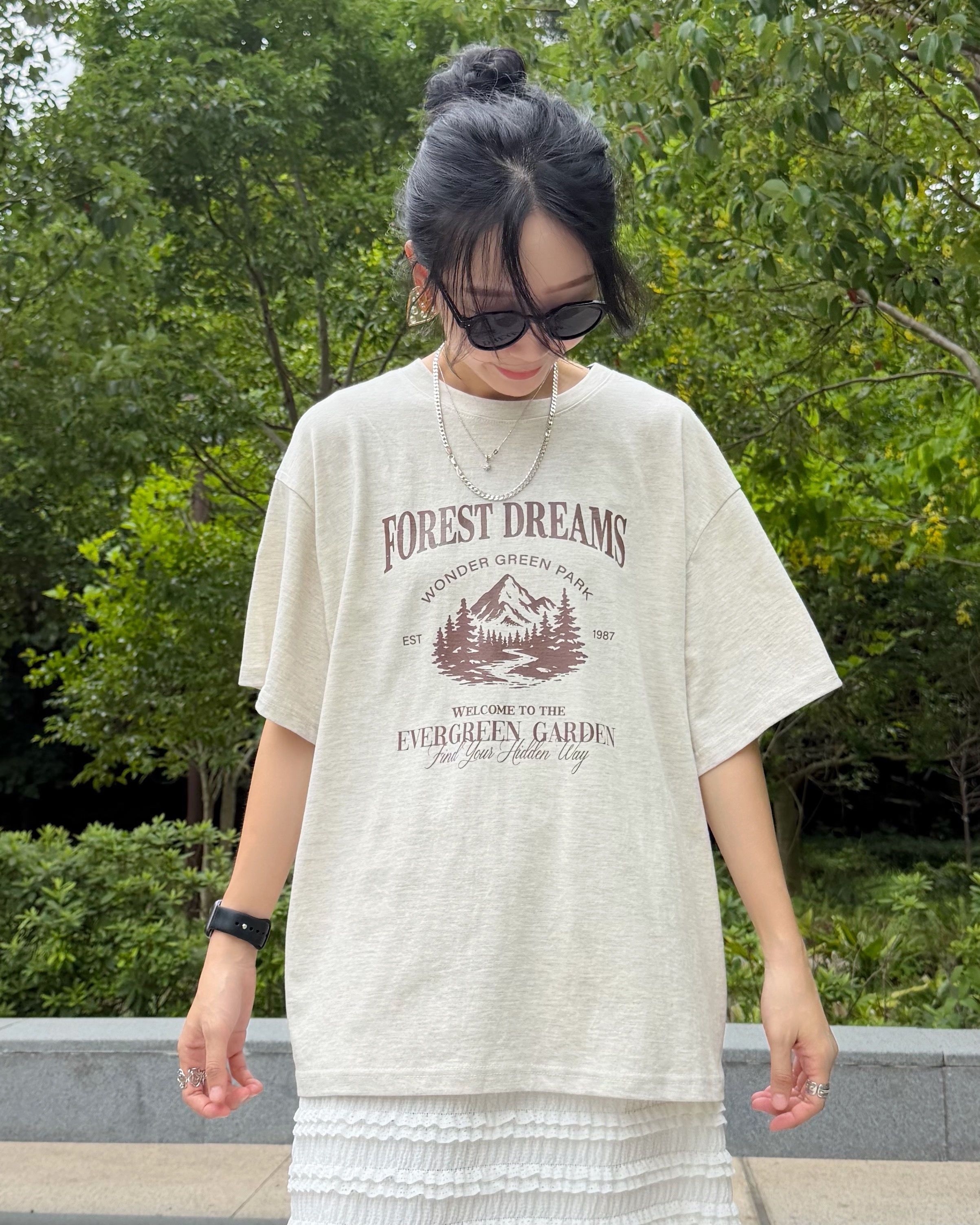 5月新品♥over size圖案Tee