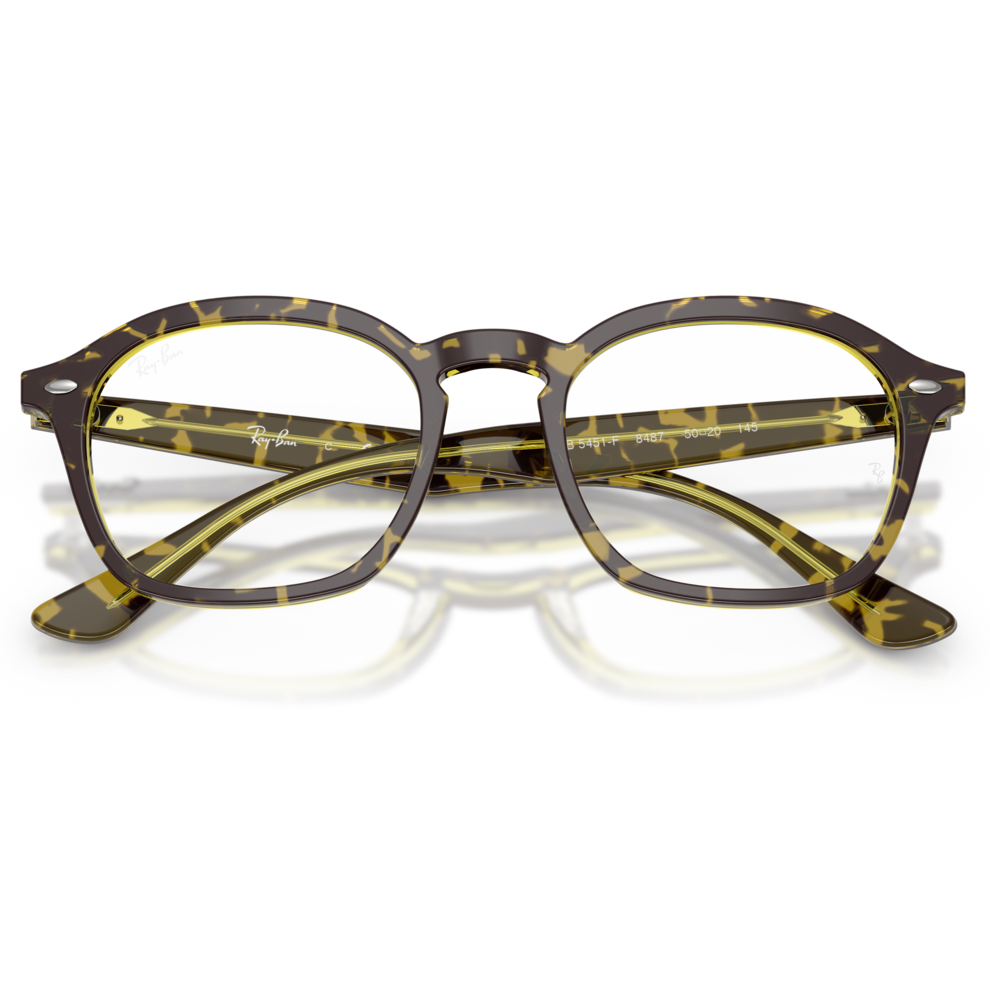 【RayBan】RB5451F 8487-50mm 光學眼鏡(琥珀綠)