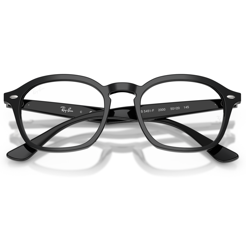 【RayBan】RB5451F 2000-50mm 光學眼鏡(黑色)♦