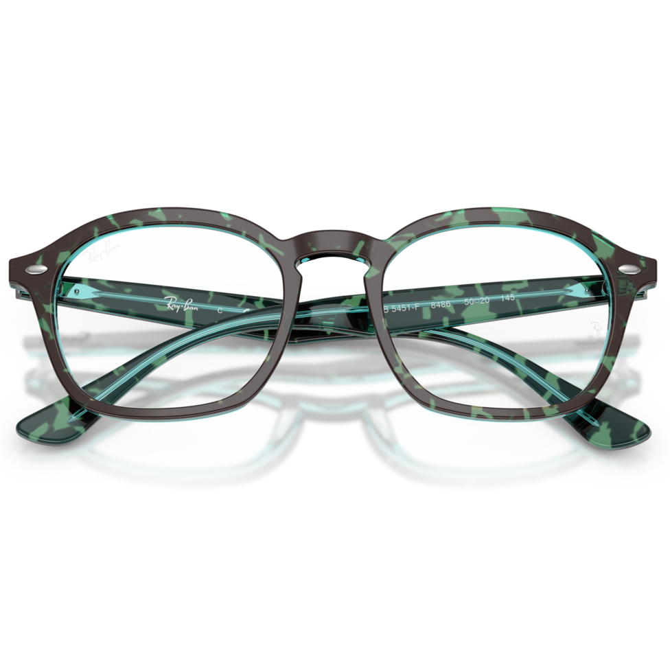 【RayBan】RB5451F 8486-50mm 光學眼鏡(琥珀藍)