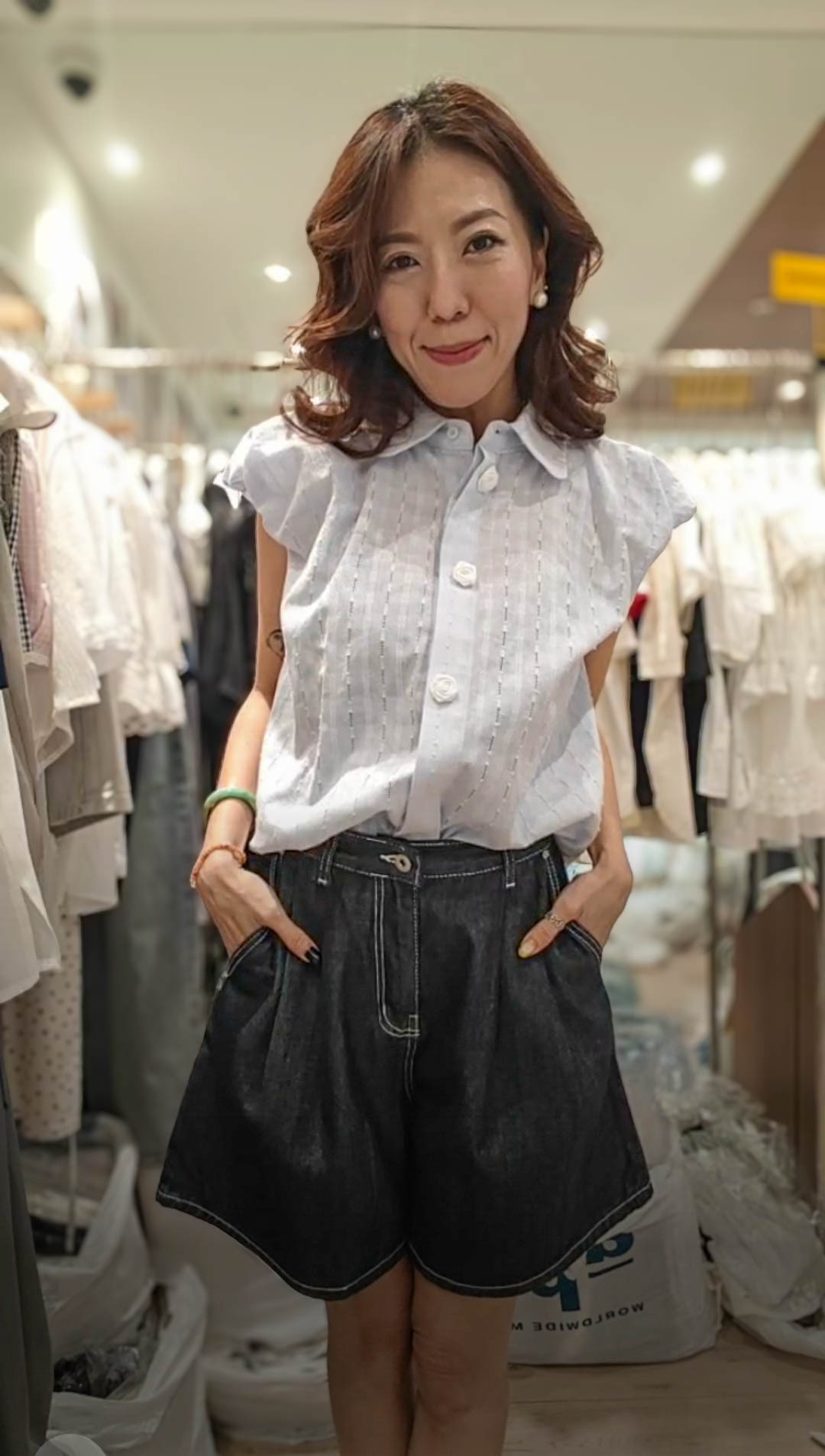 🎈K6512  ▶️牛仔褲 (MM穿S)👉S(W:70cm H:100cm) M(W:72cm H:102cm) L:42