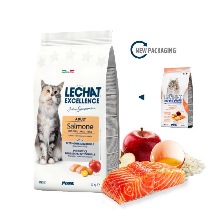 Lechat Excellence丨三文魚蘋果成貓美毛配方1.5kg (LE-9800)