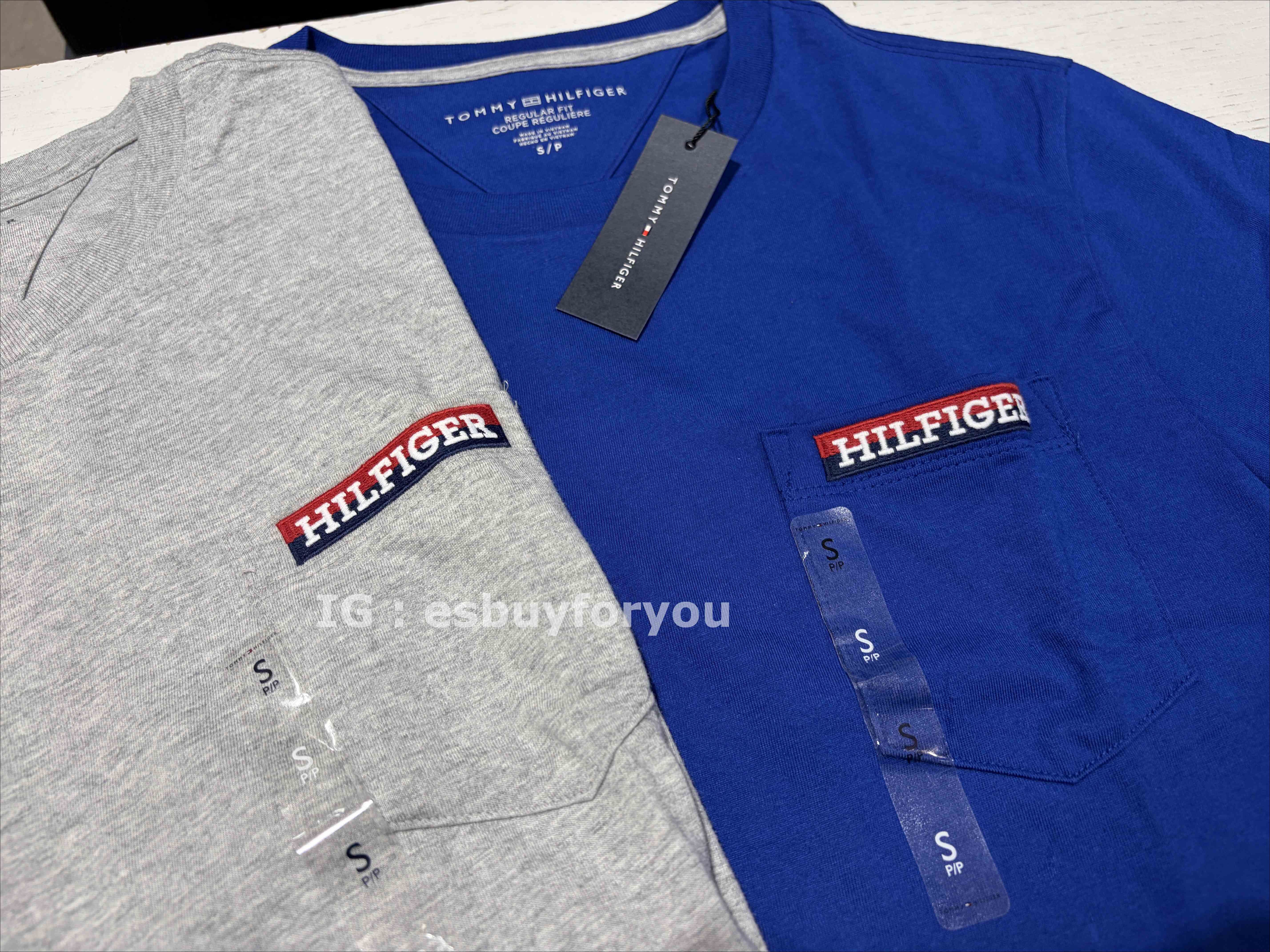 TOMMY 男大人 刺繡字樣標誌 小口袋 短TEE (2色)