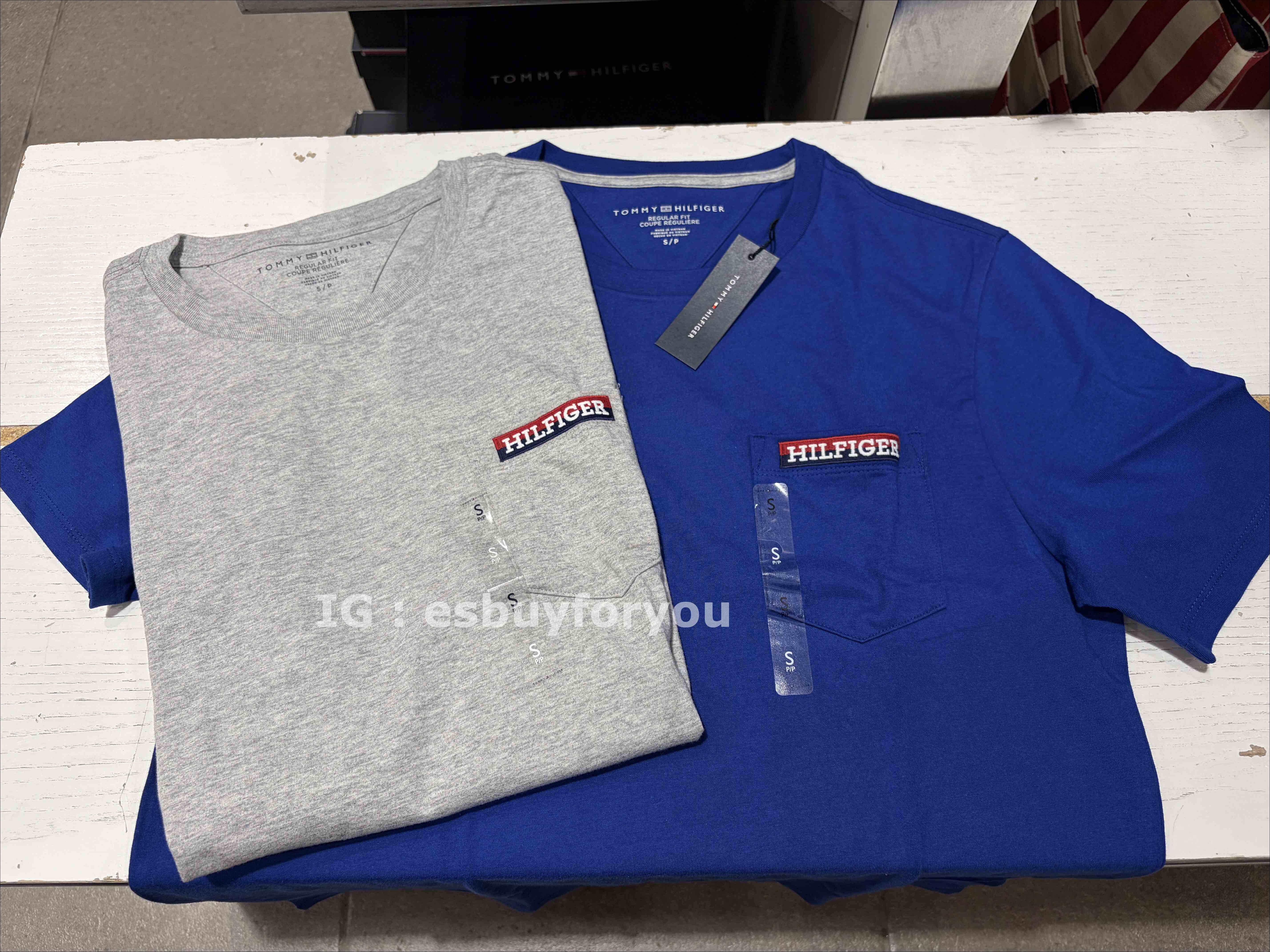 TOMMY 男大人 刺繡字樣標誌 小口袋 短TEE (2色)