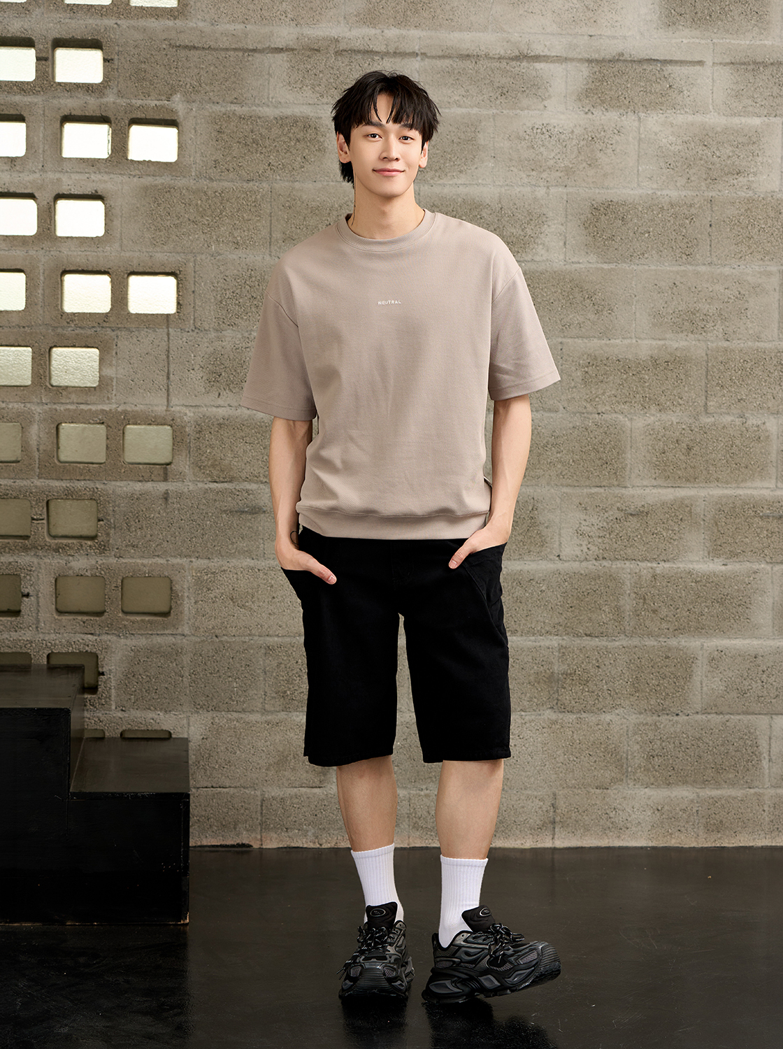 【期間限定】高質感斜紋紋理寬版上衣